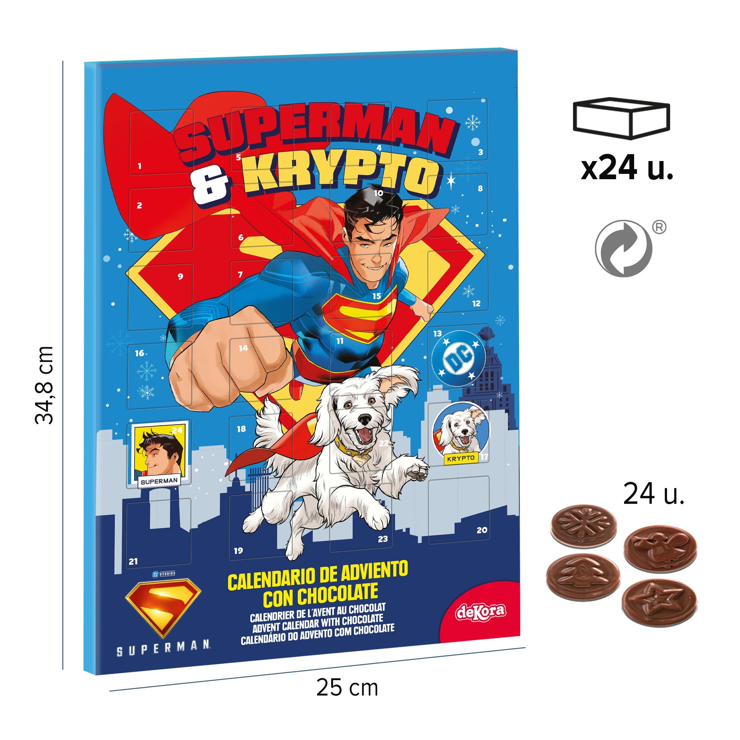 CALENDARIO CHOCOLATE SUPERMAN 50GR