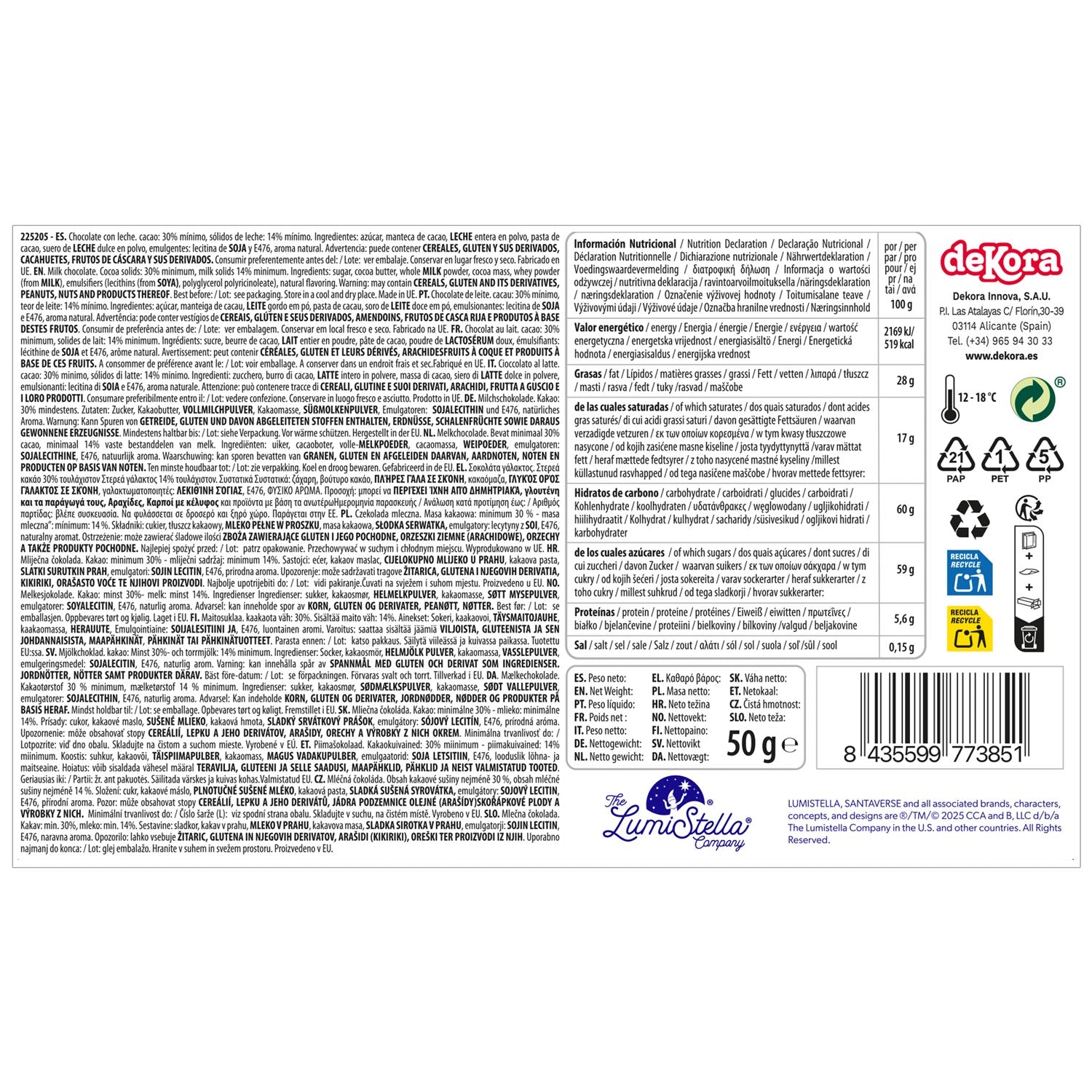 IL CALENDARIO DELL'AVVENTO DEGLI ELFI 50GR