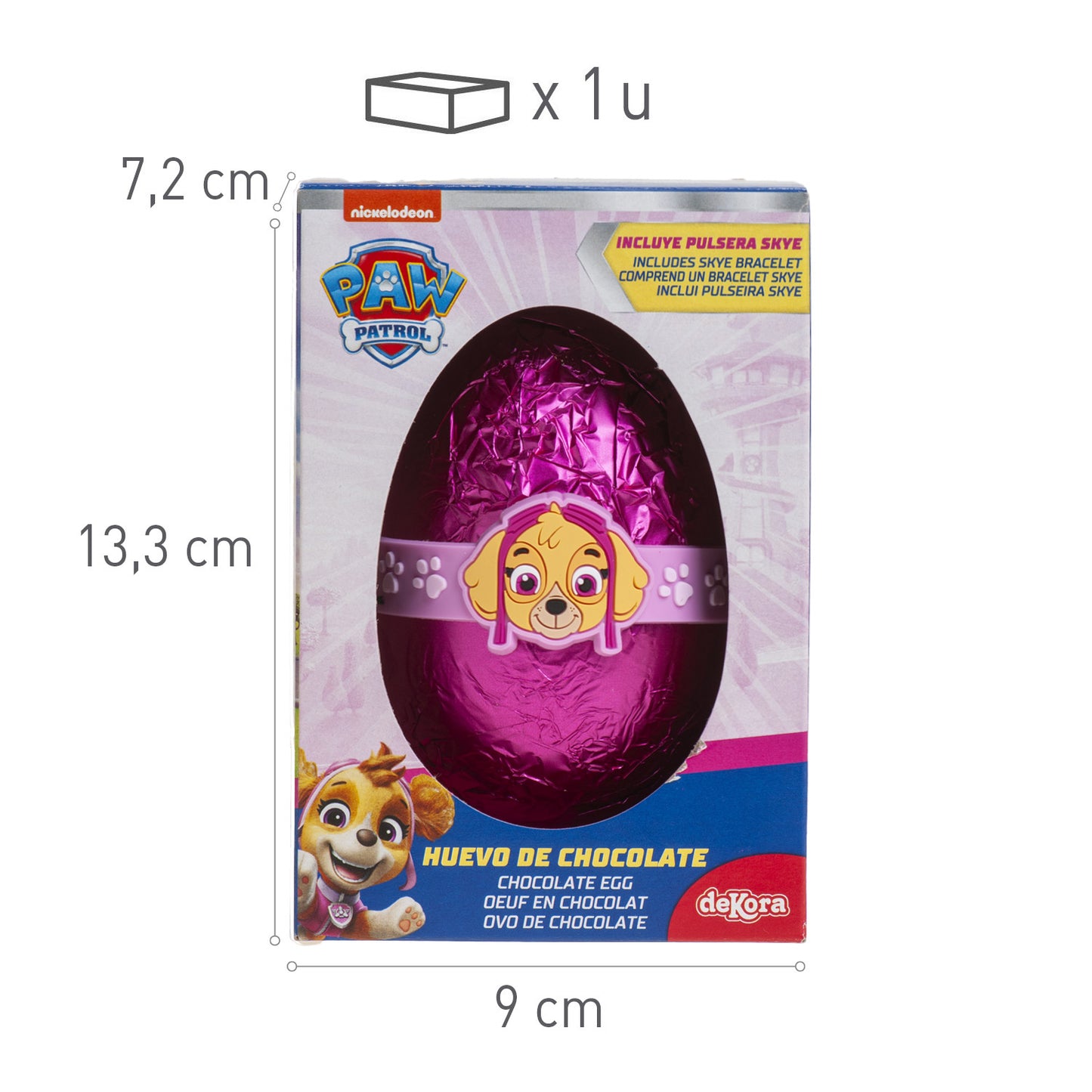 OEUF EN CHOCOLAT AVEC BRACELET SKYE 55GR