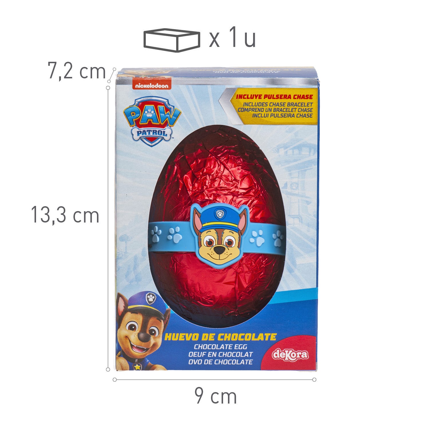 OEUF EN CHOCOLAT AVEC BRACELET CHASE 55GR