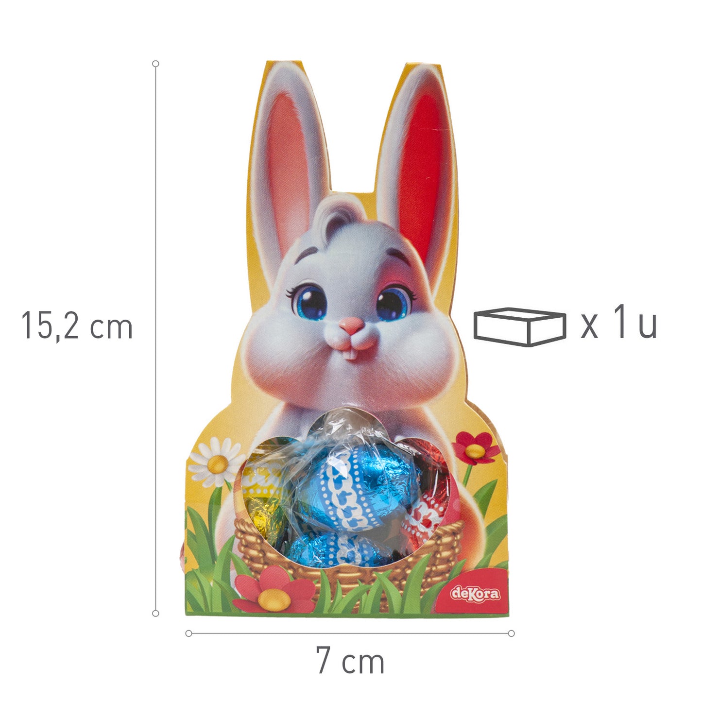 CONEJITO CON HUEVOS DE CHOCOLATE 60GR