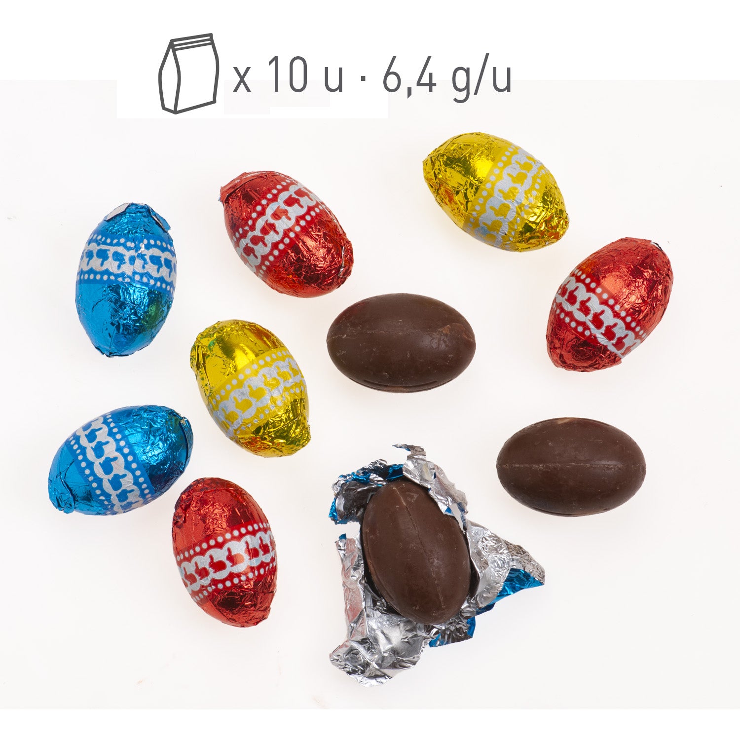 CONEJITO CON HUEVOS DE CHOCOLATE 60GR