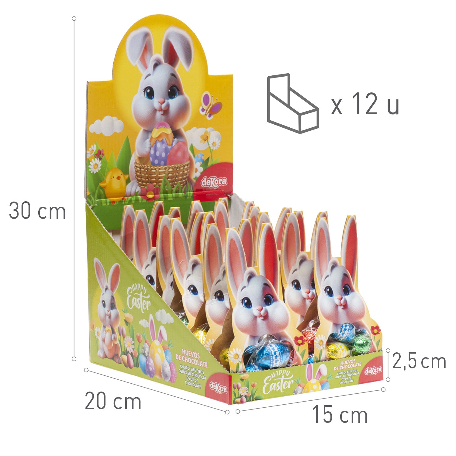 CONEJITO CON HUEVOS DE CHOCOLATE 60GR