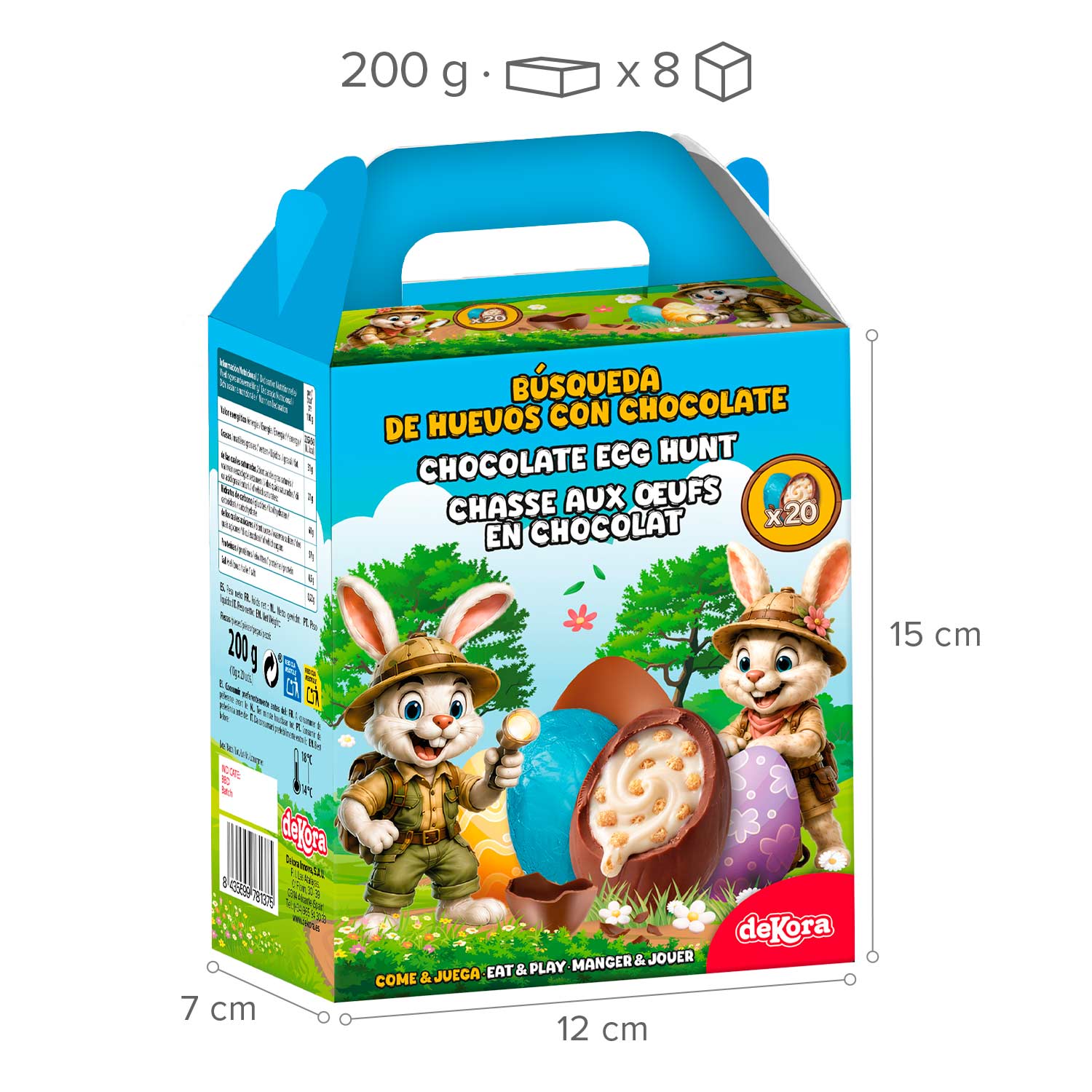 CACCIA DI PASQUA UOVA DI CIOCCOLATO 200GR