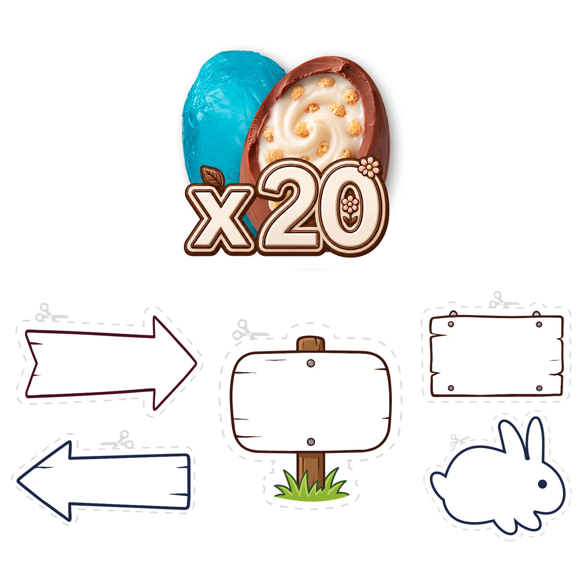 CACCIA DI PASQUA UOVA DI CIOCCOLATO 200GR