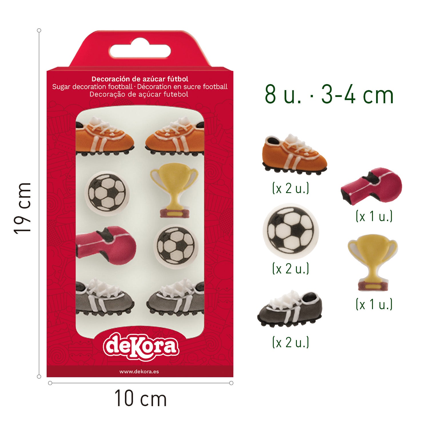 DECORACIÓN AZÚCAR FÚTBOL