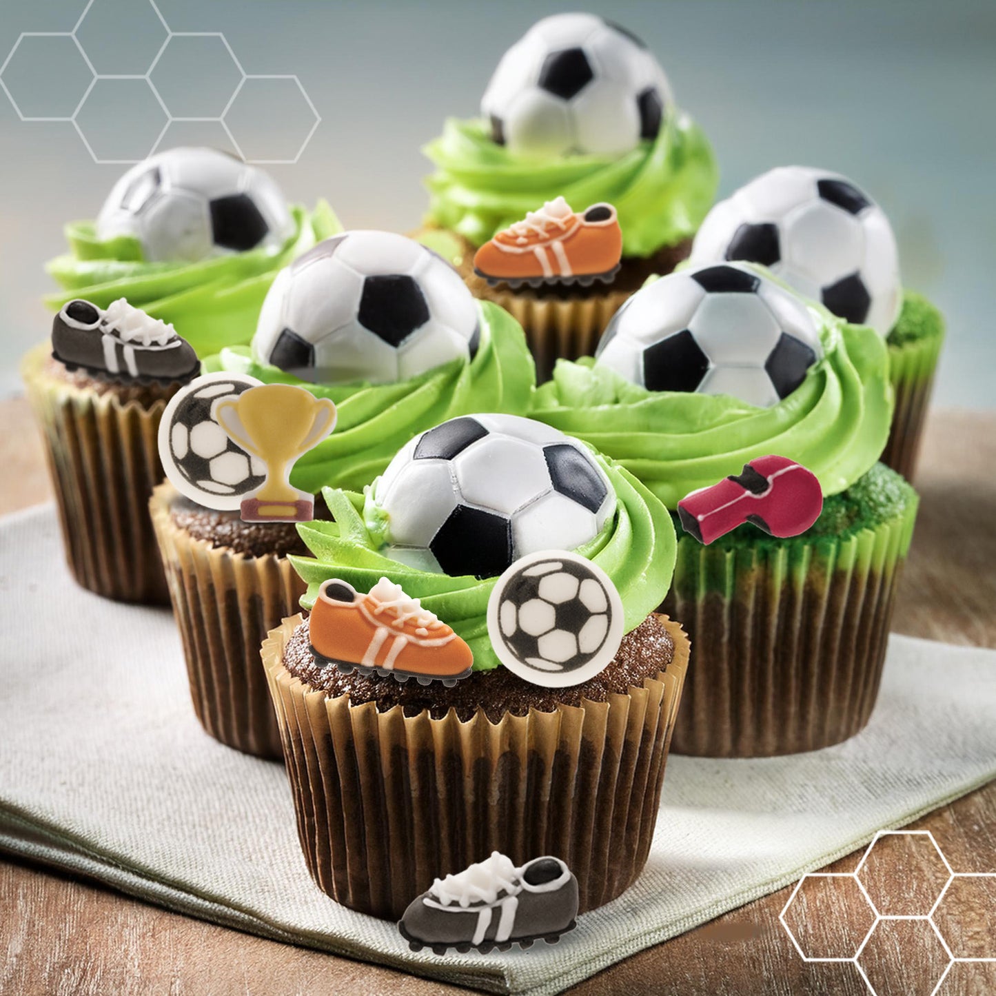 DECORACIÓN AZÚCAR FÚTBOL