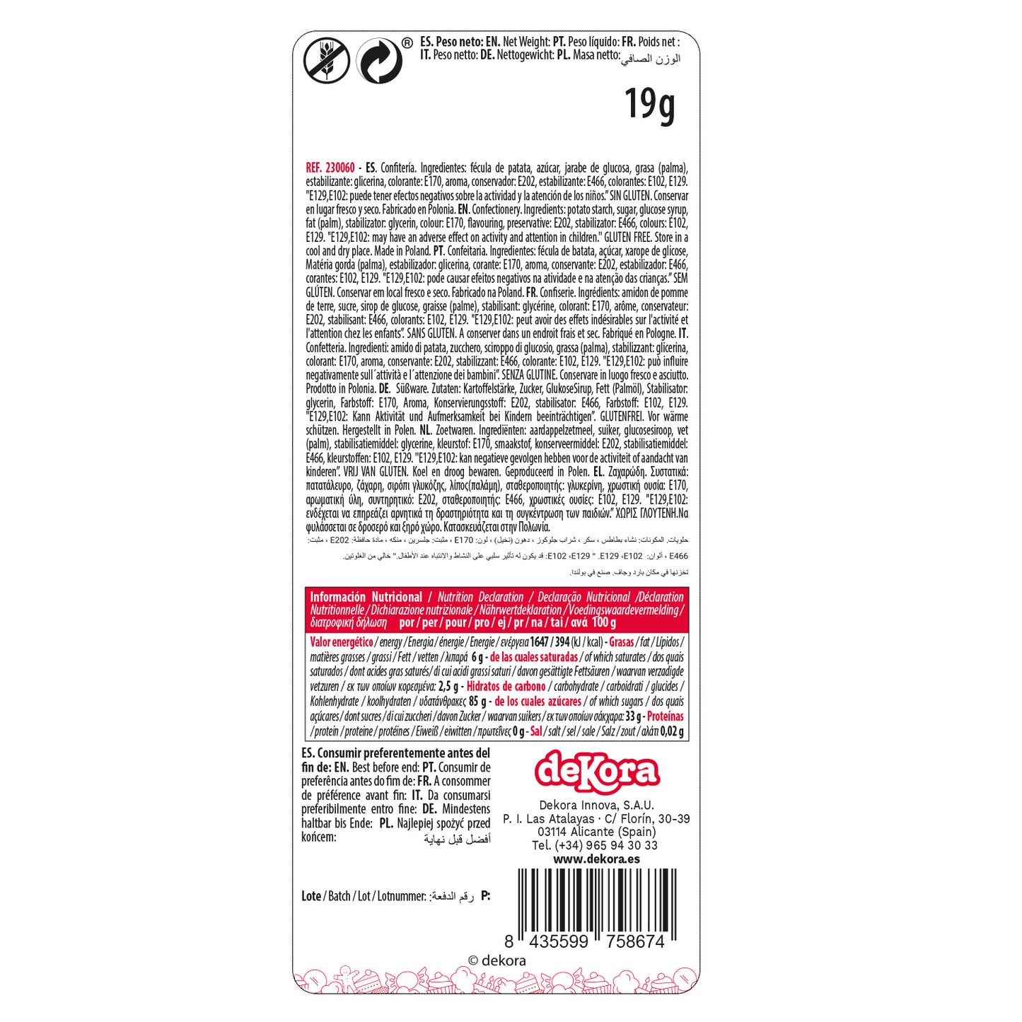 BLÍSTER AZÚCAR 7 MARGARITAS BLANCAS Y 7 ROSAS