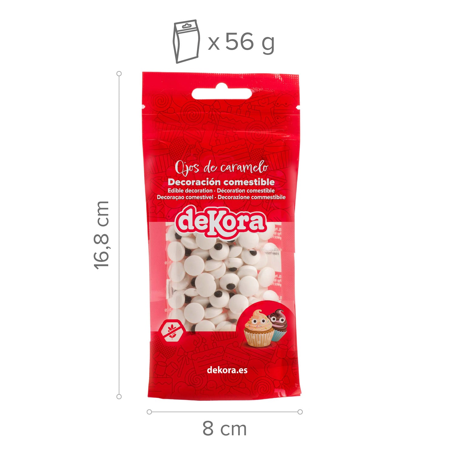OJOS DE CARAMELO 56G DISPLAY 10 BOLSAS
