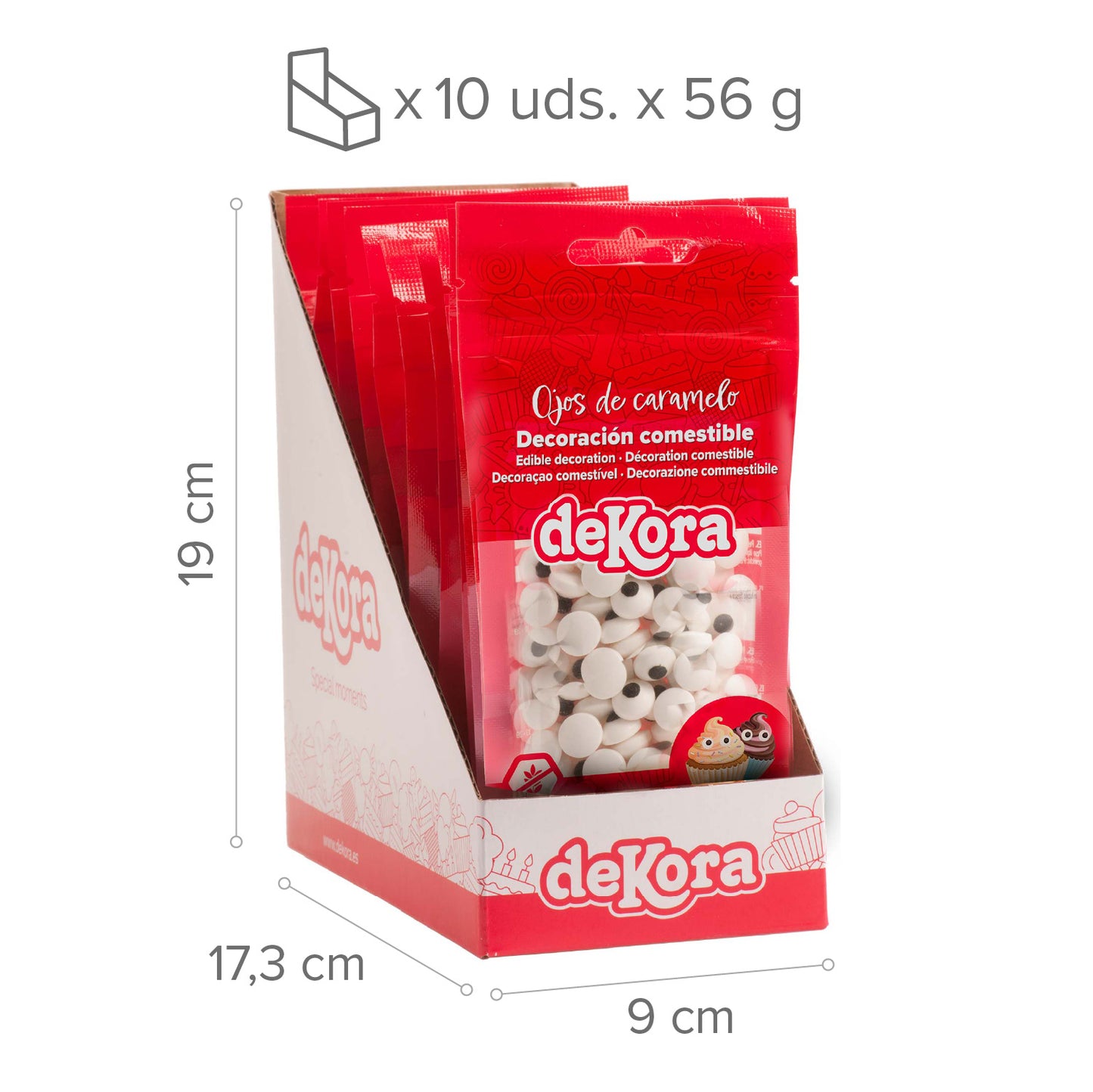 OJOS DE CARAMELO 56G DISPLAY 10 BOLSAS