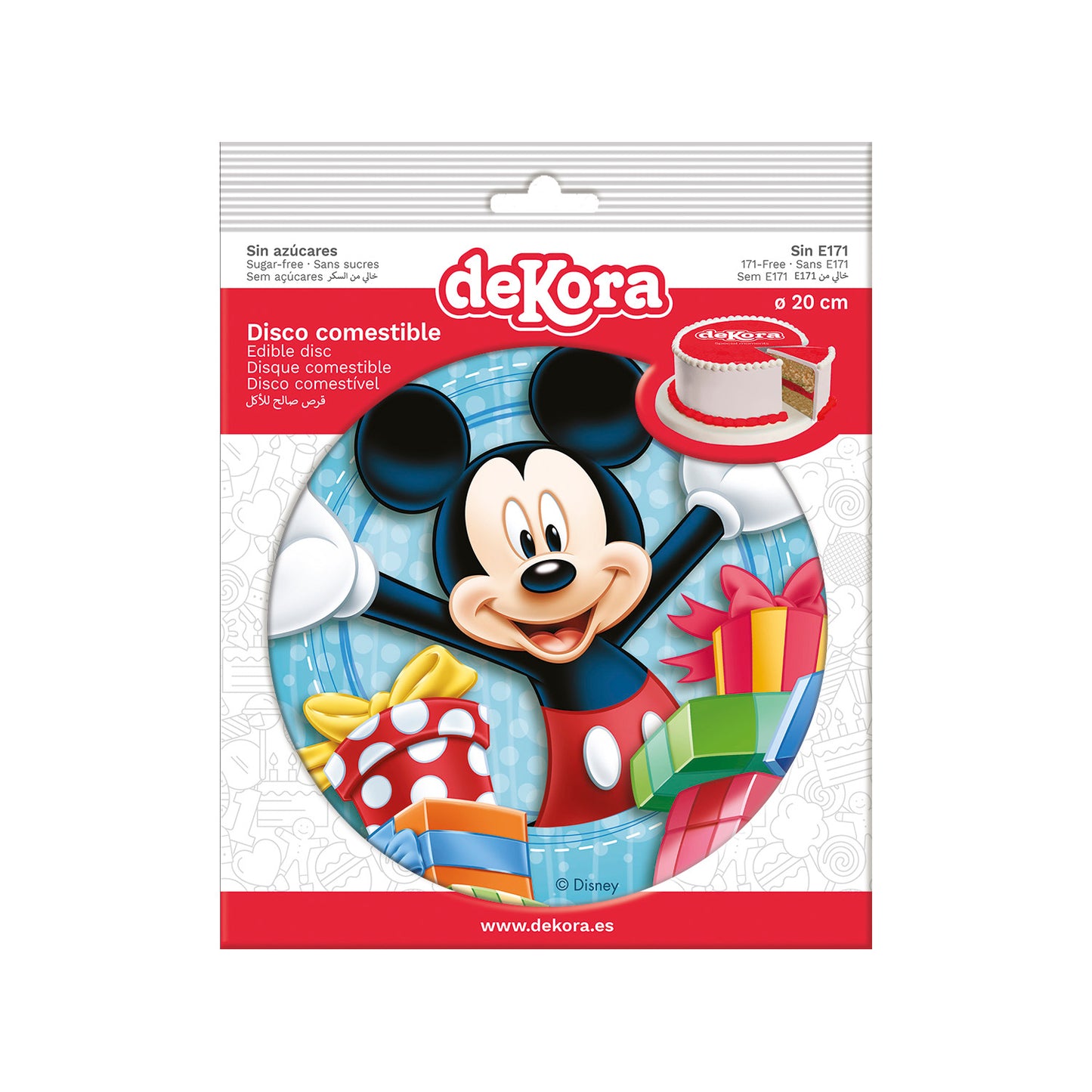DISCO COMESTIBLE TARTA MICKEY REGALOS ZERO 20CM