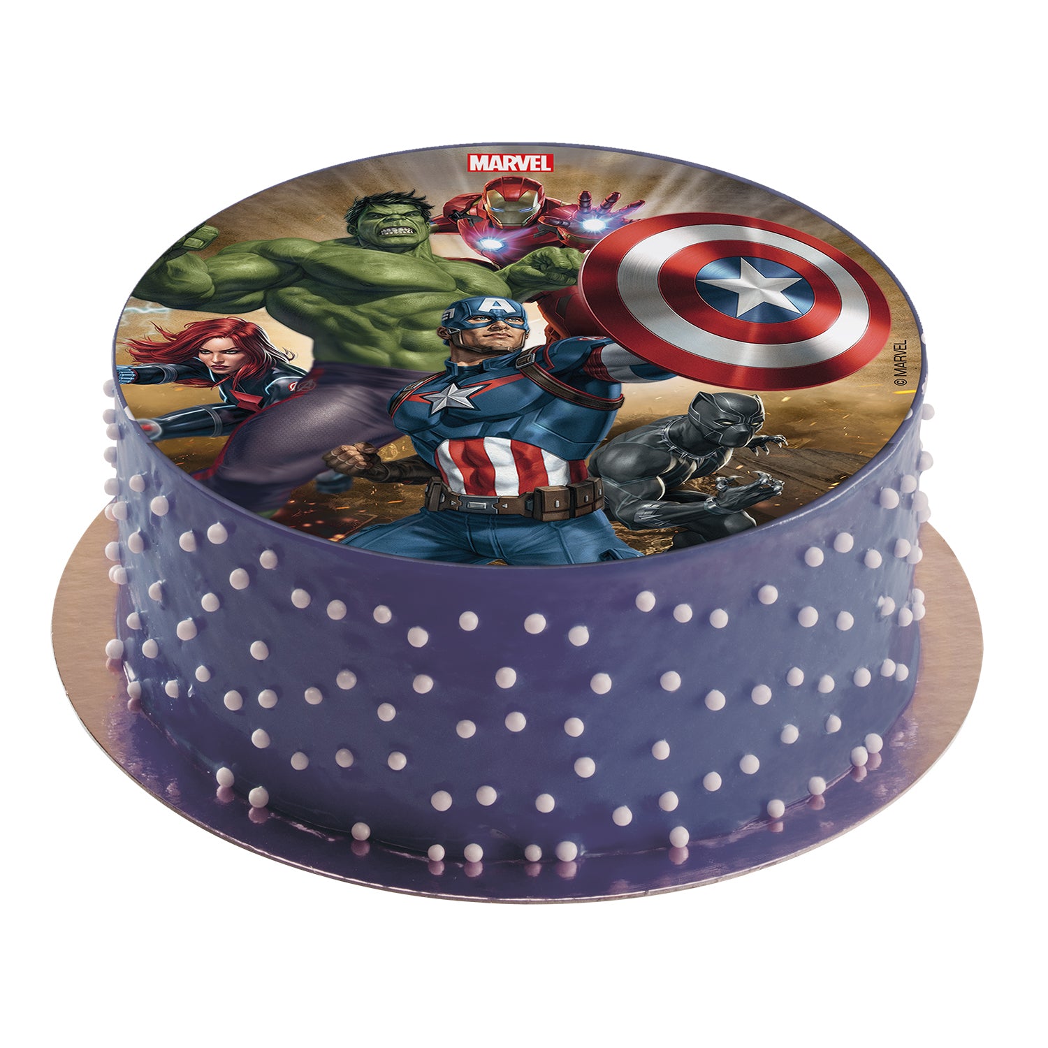 AVENGERS CAKE DECORATING EDIBLE DISC 16CM SUGAR FREE