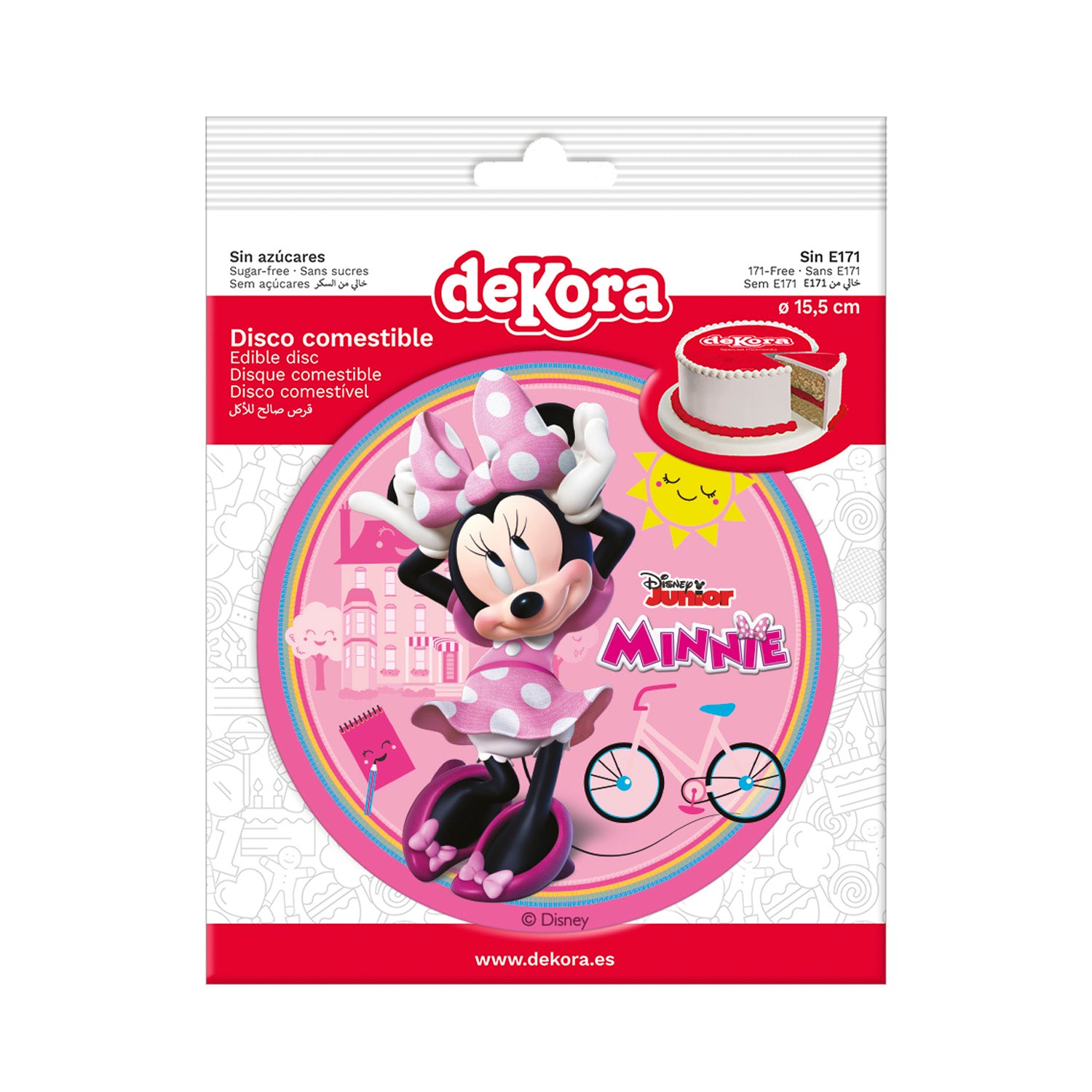 DISCO COMESTIBLE TARTA MINNIE ZERO 15,5CM