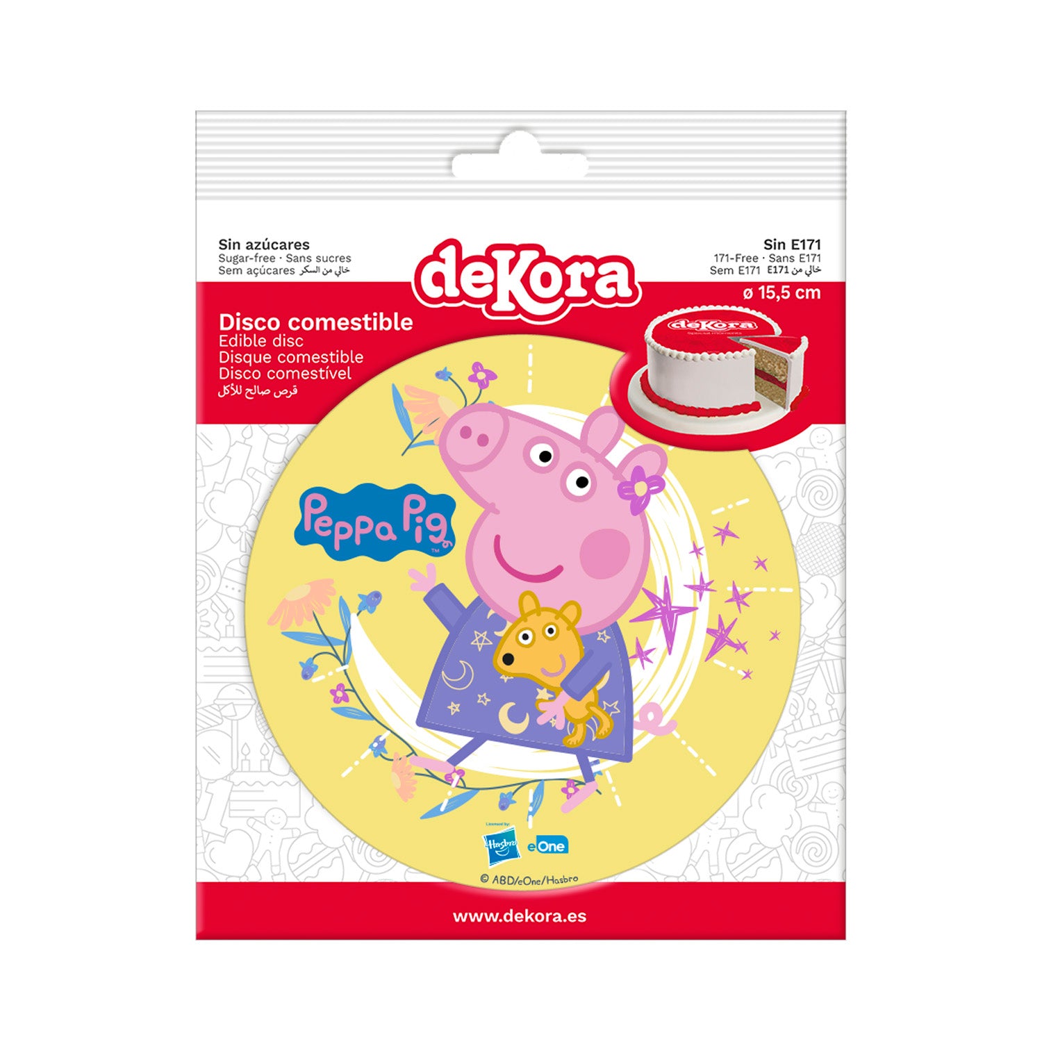 DISCO COMESTIBLE TARTA PEPPA PIG ZERO 15,5CM