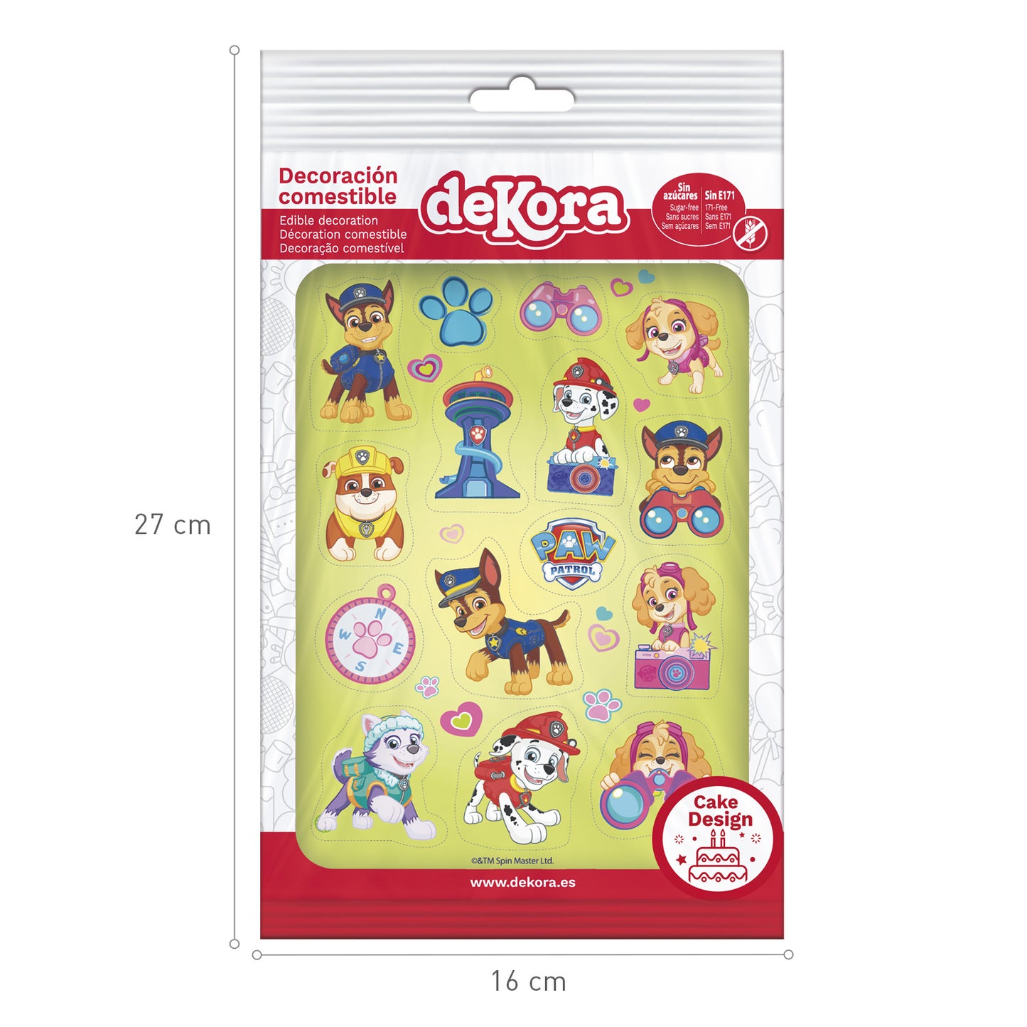 DECORACIÓN COMESTIBLE RECORTABLE PATRULLA CANINA ZERO