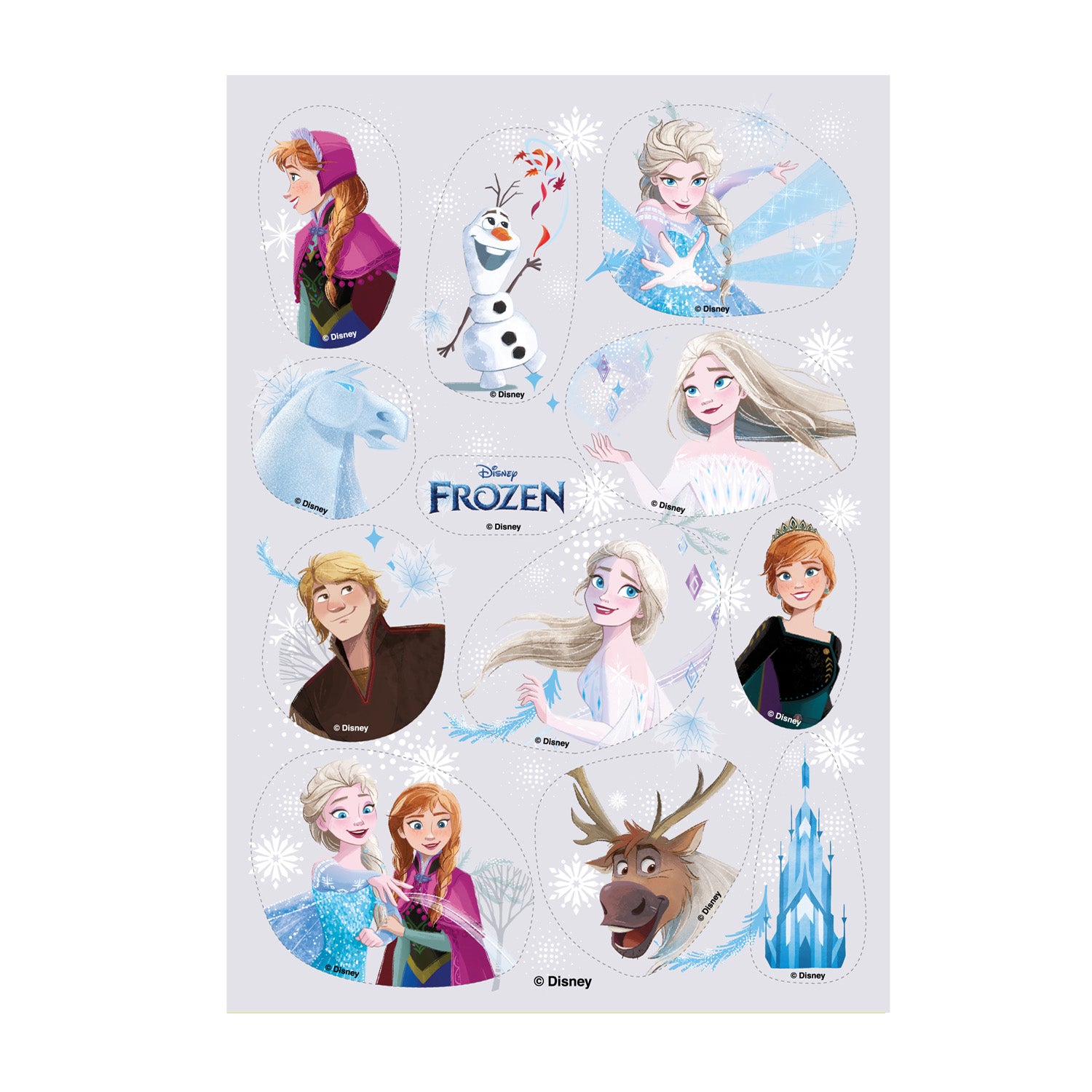 DECORACIÓN COMESTIBLE RECORTABLE FROZEN II ZERO