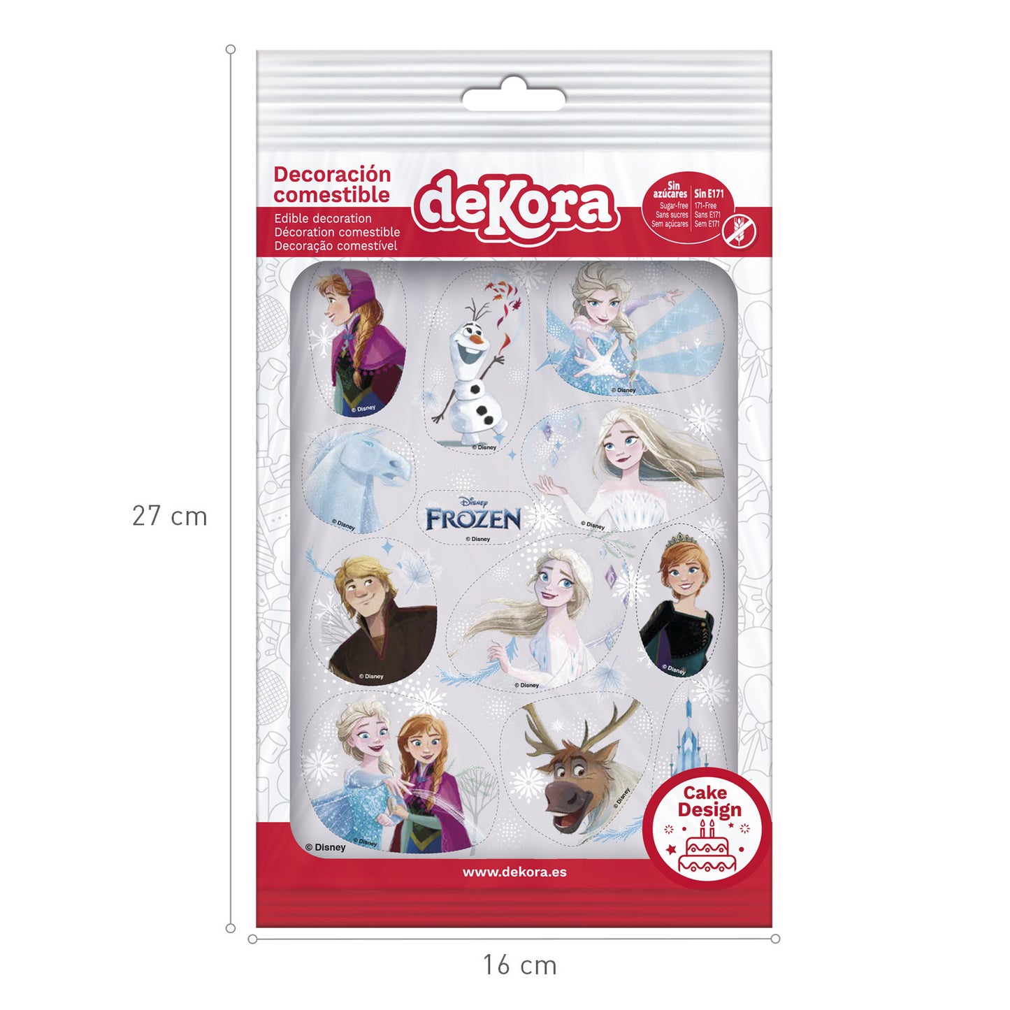 DECORACIÓN COMESTIBLE RECORTABLE FROZEN II ZERO