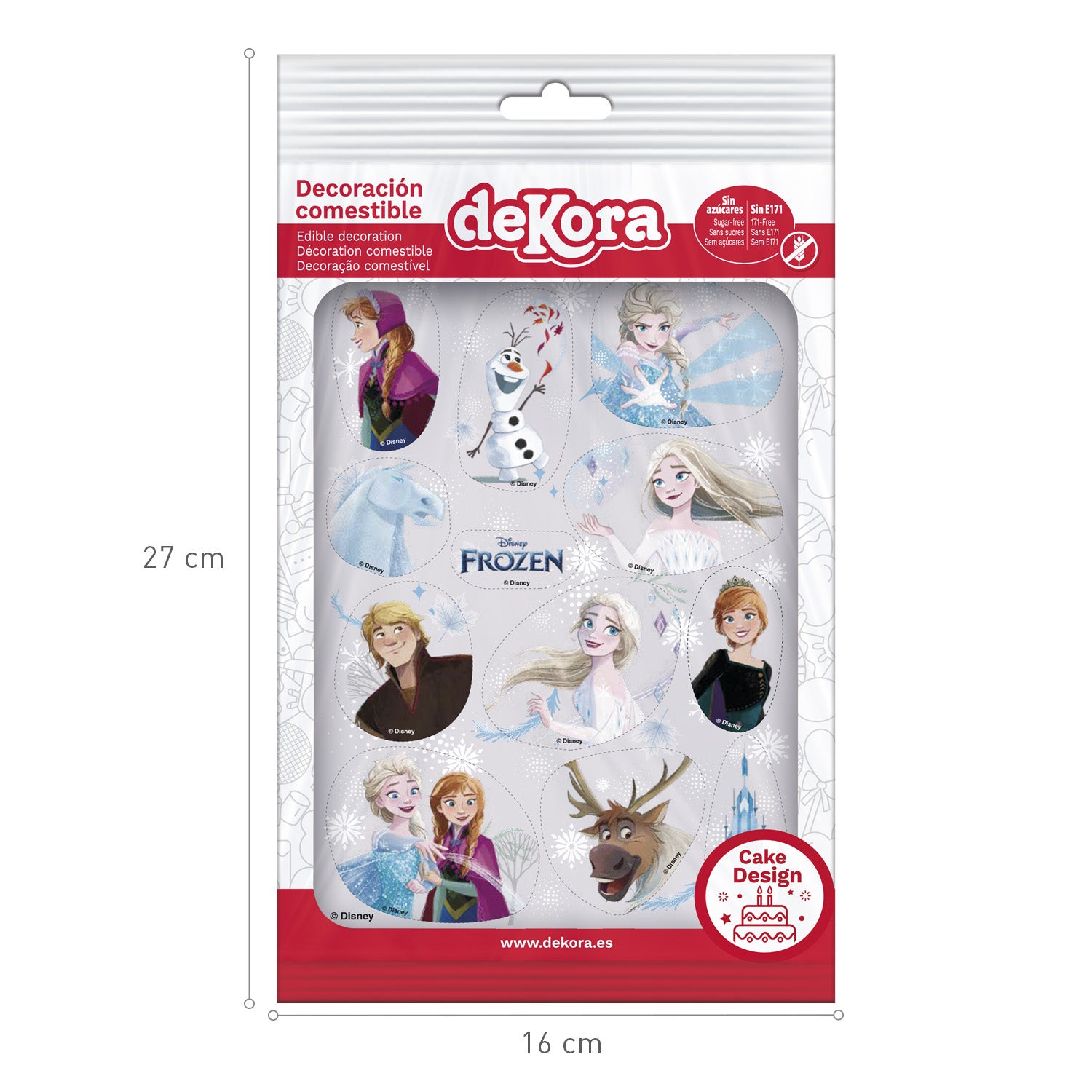 DECORACIÓN COMESTIBLE RECORTABLE FROZEN II ZERO