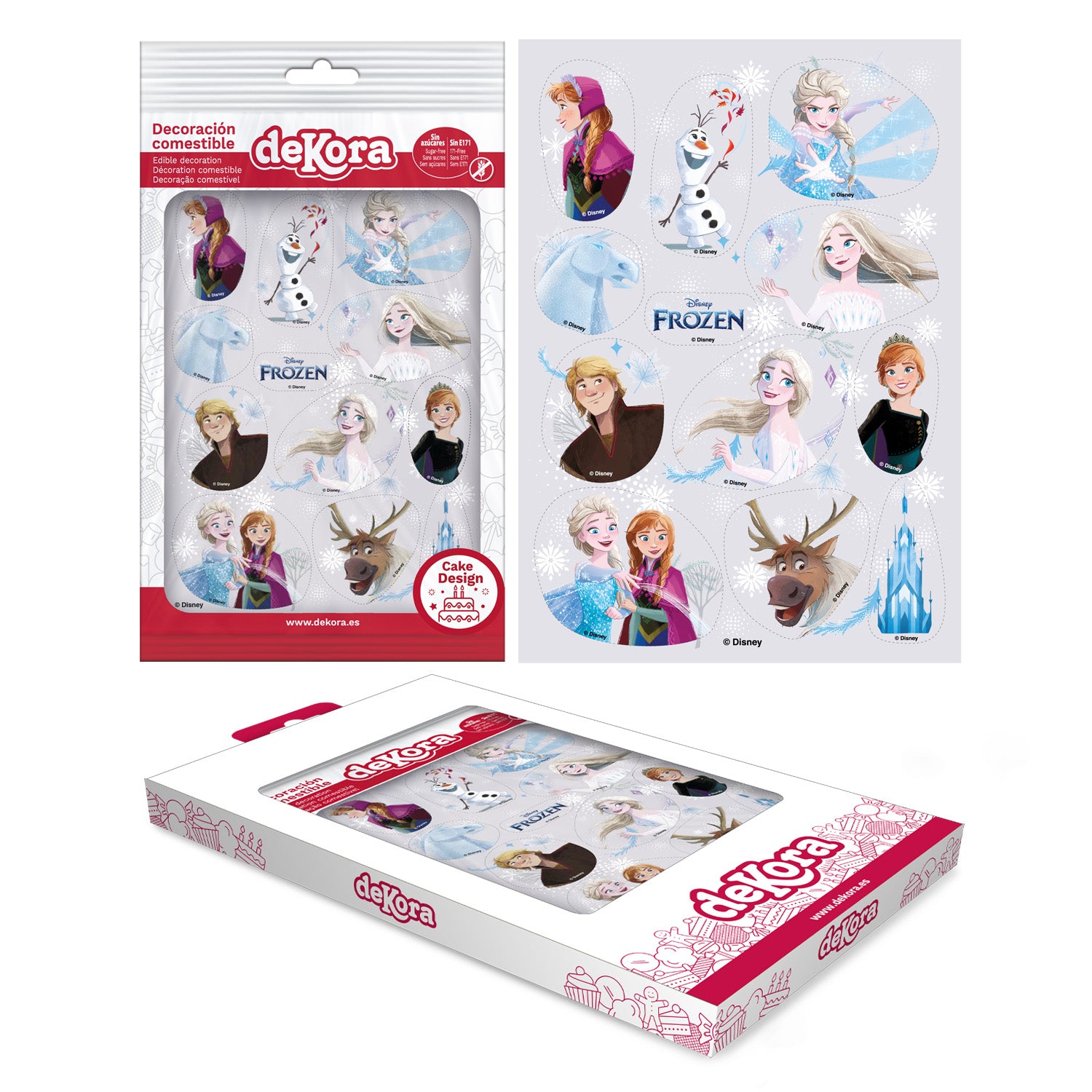 DECORACIÓN COMESTIBLE RECORTABLE FROZEN II ZERO