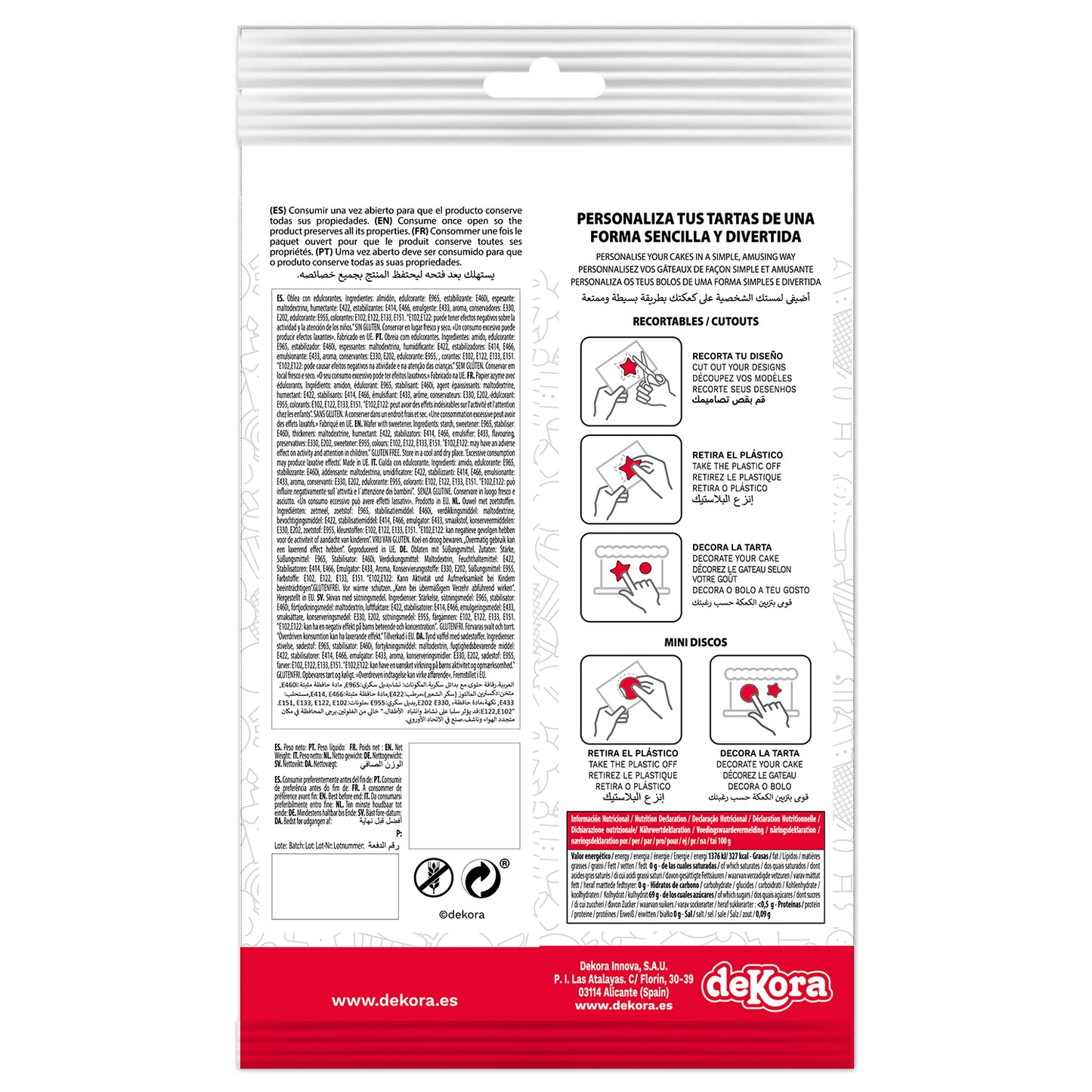 DECORACIÓN COMESTIBLE RECORTABLE FROZEN II ZERO