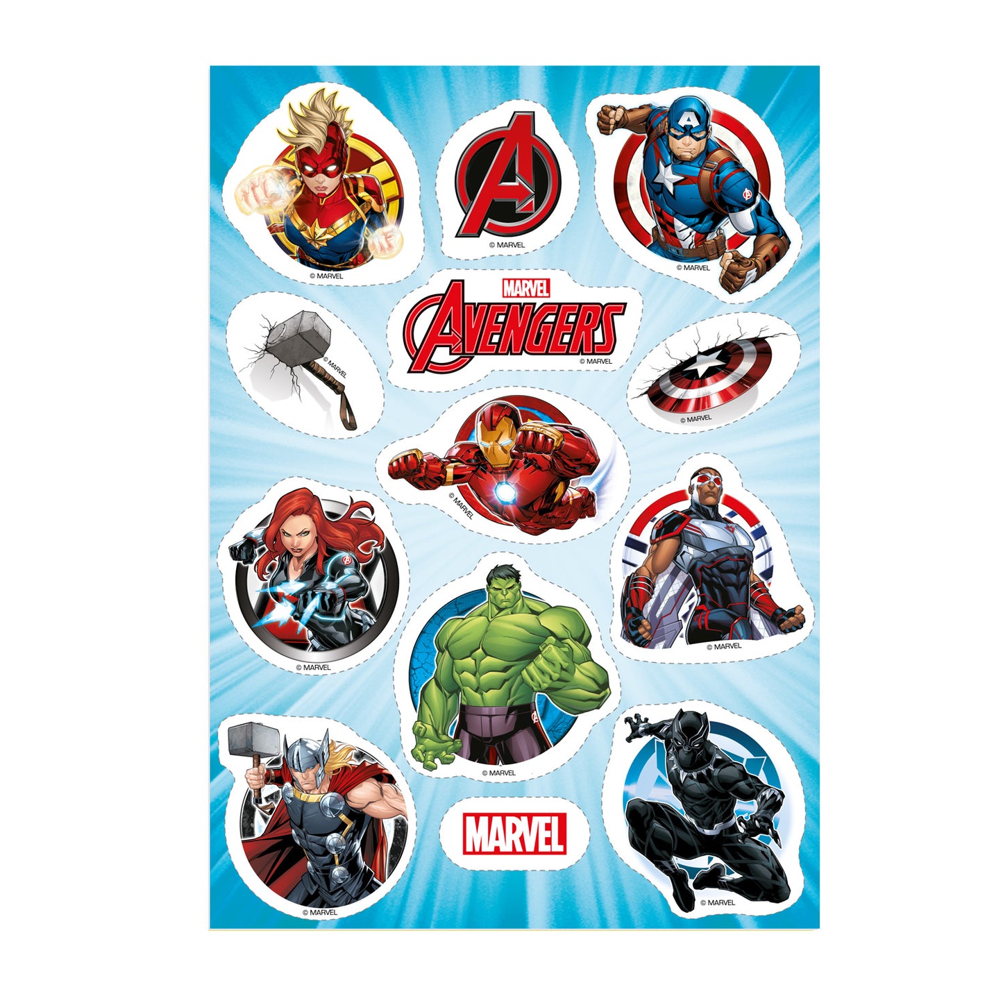 VESTIDOLCI COMMESTIBILE RITAGLIABILI AVENGERS ZERO