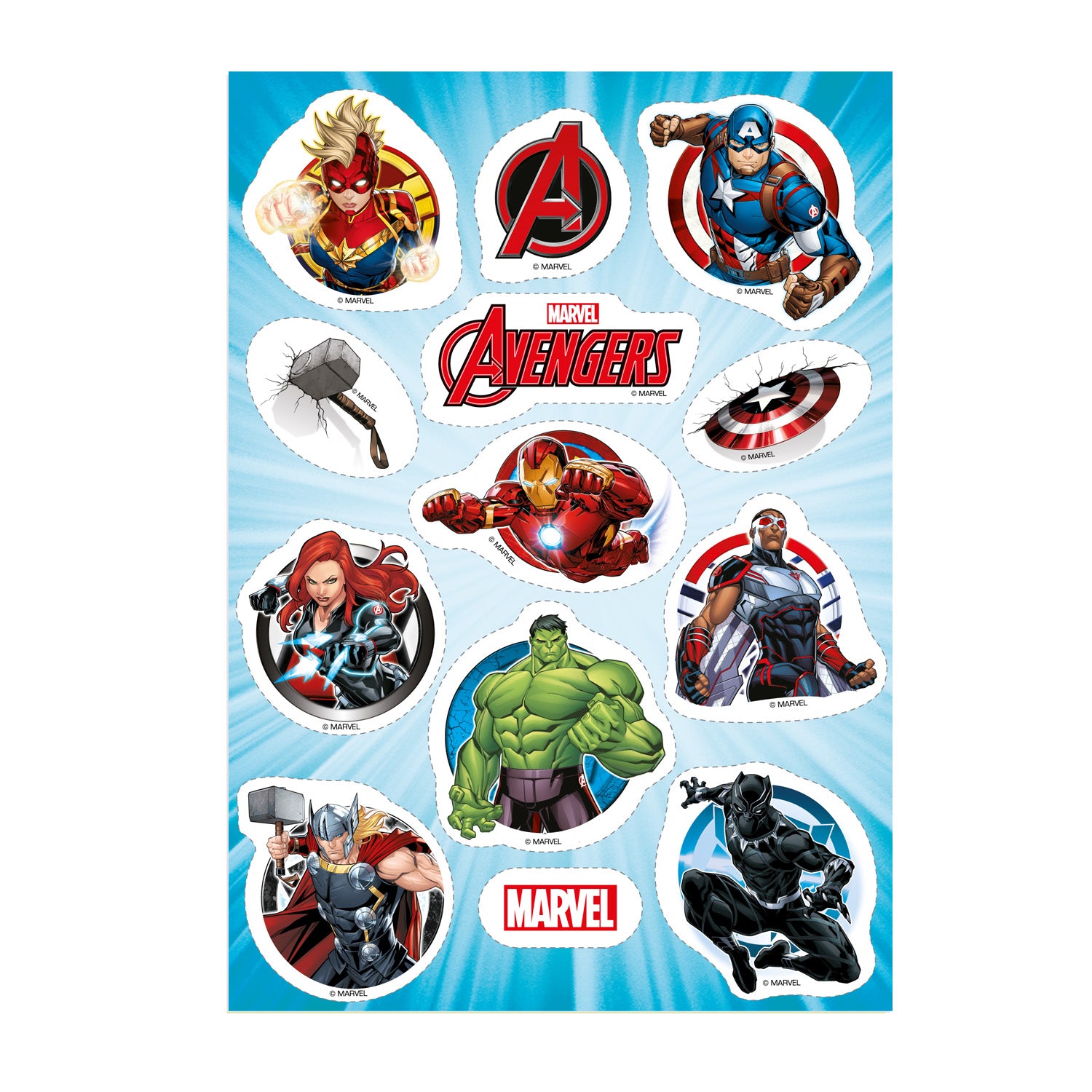 AVENGERS CUTTING EDIBLE CAKE DECORATION ZERO