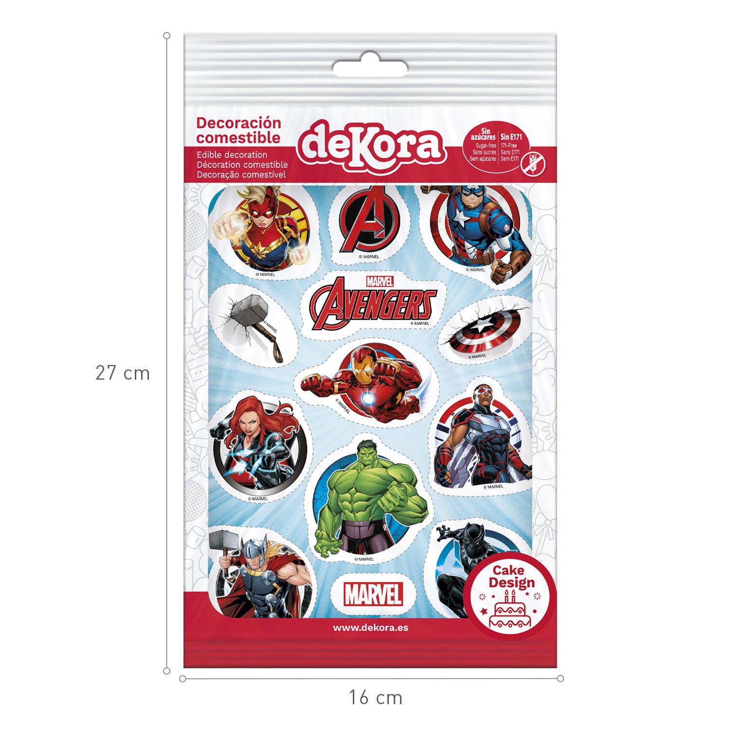 VESTIDOLCI COMMESTIBILE RITAGLIABILI AVENGERS ZERO