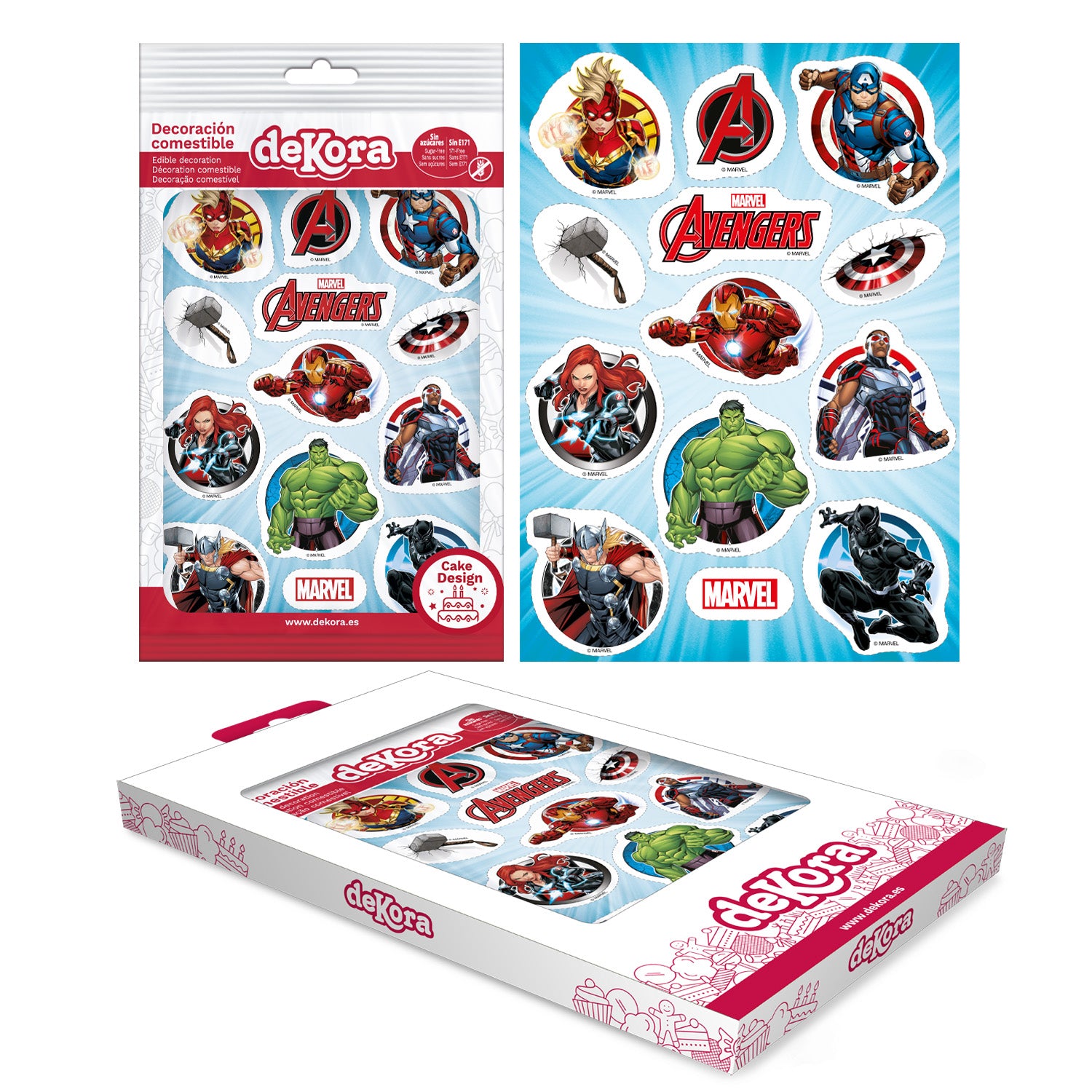 AVENGERS CUTTING EDIBLE CAKE DECORATION ZERO