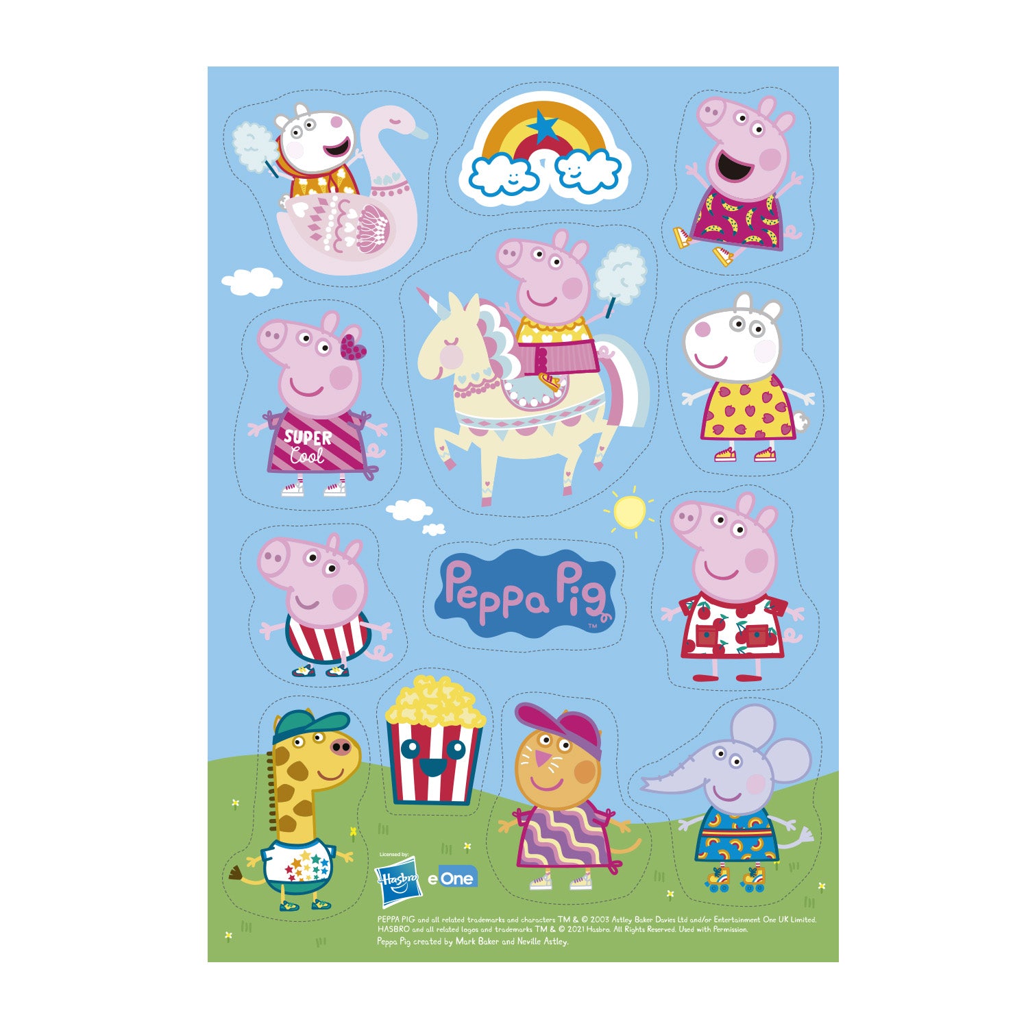 DECORACIÓN COMESTIBLE RECORTABLE PEPPA PIG ZERO