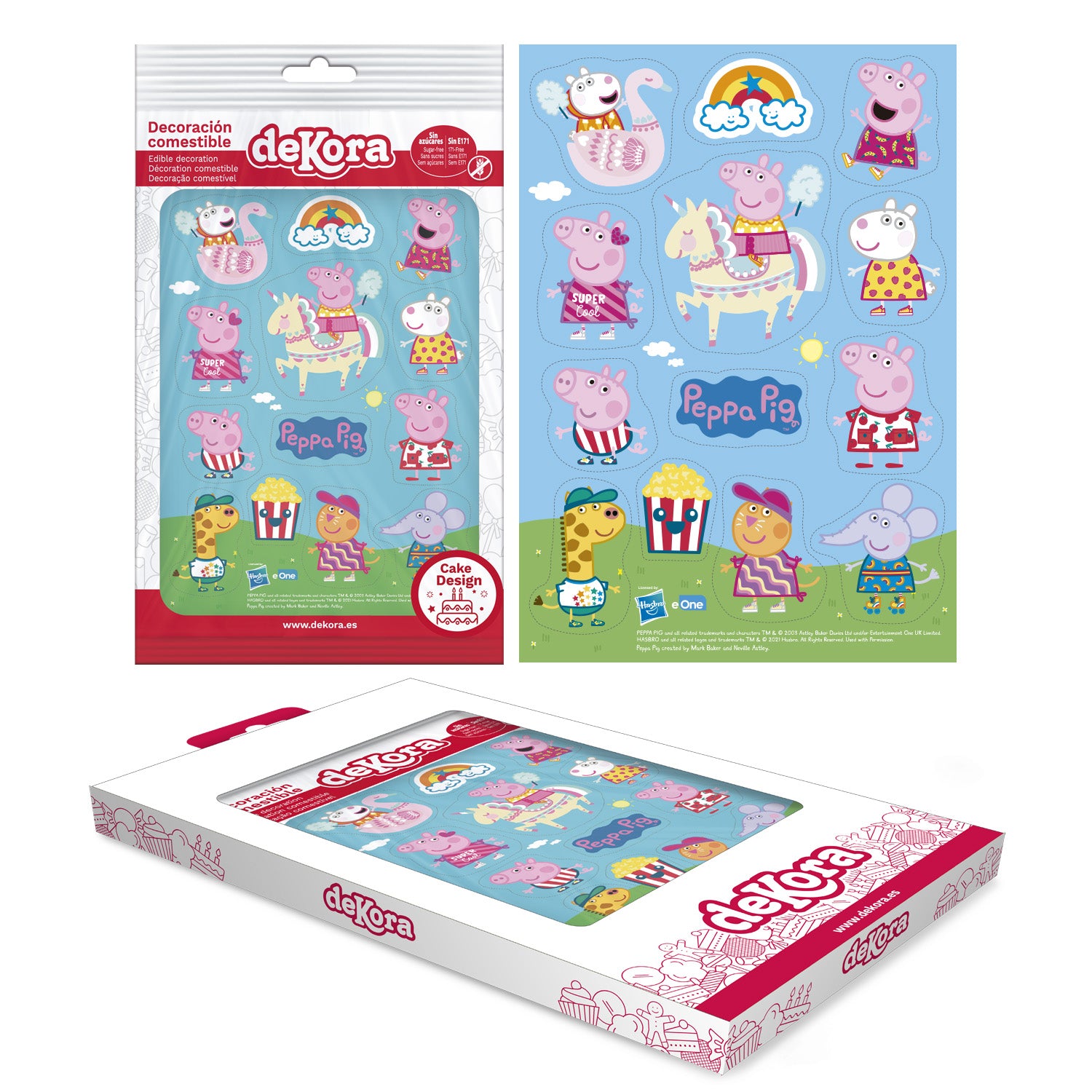 DECORACIÓN COMESTIBLE RECORTABLE PEPPA PIG ZERO