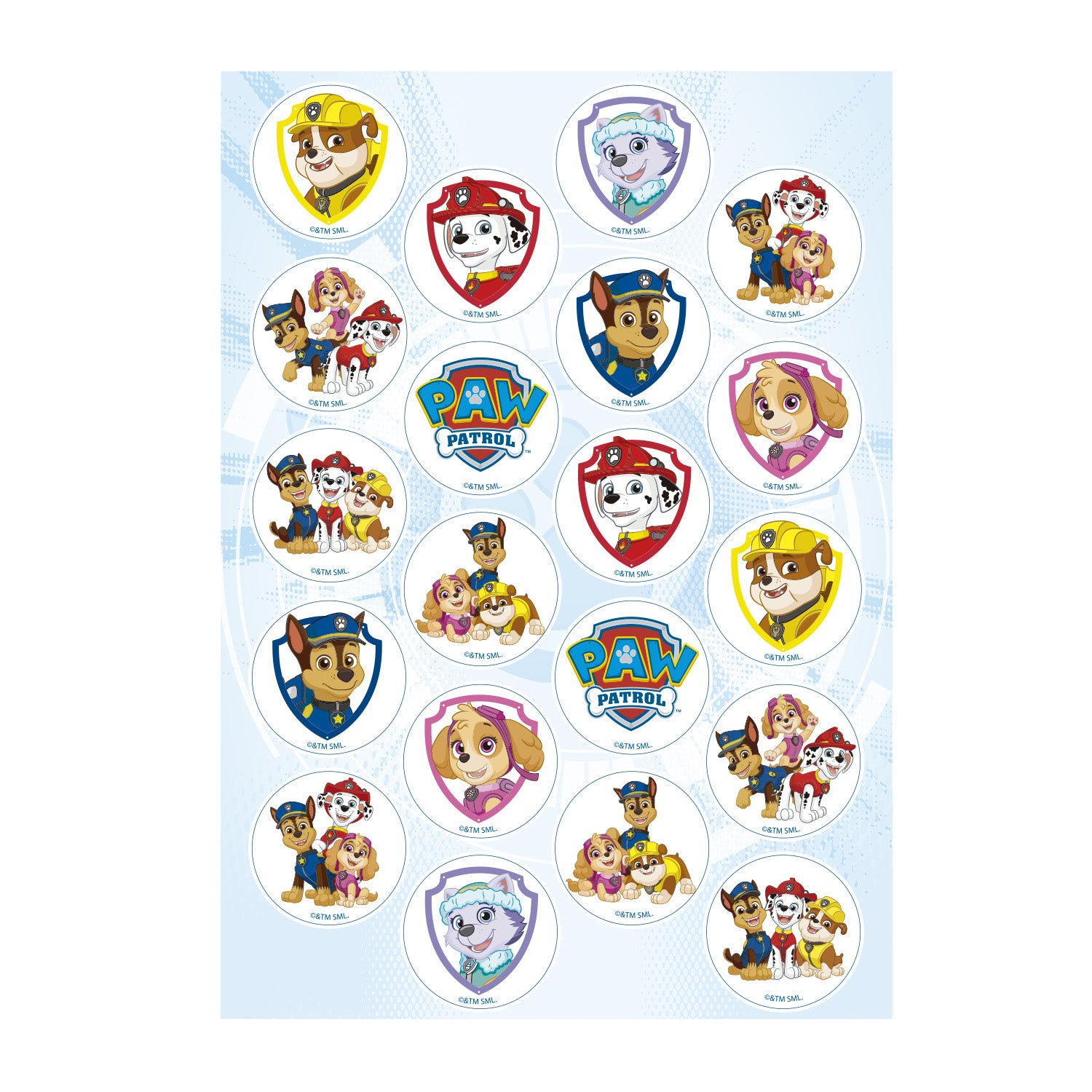 MINI DISCOS COMESTIBLES PATRULLA CANINA Ø 3,4CM ZERO A5