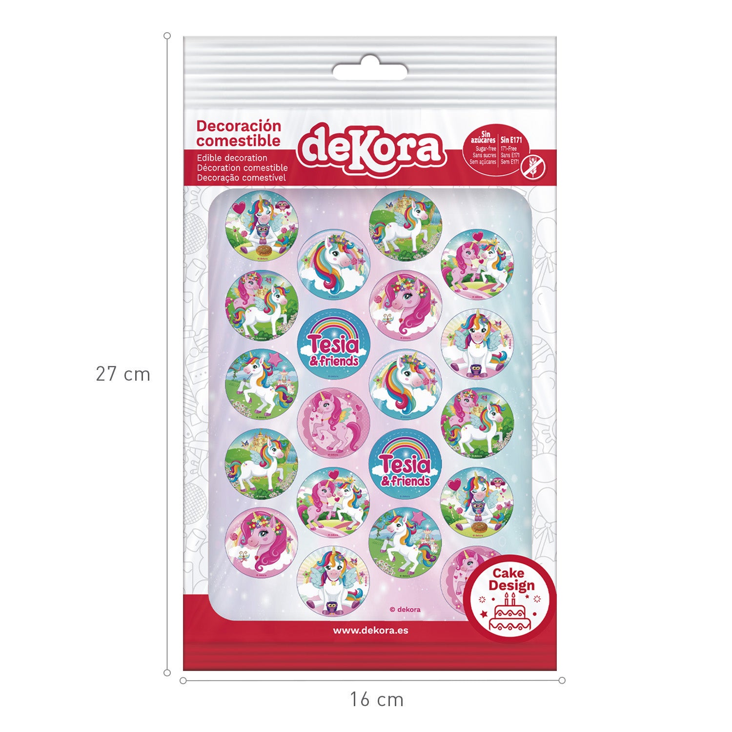 MINI DISCOS COMESTIBLES UNICORNIO TESIA Ø 3,4CM ZERO A5