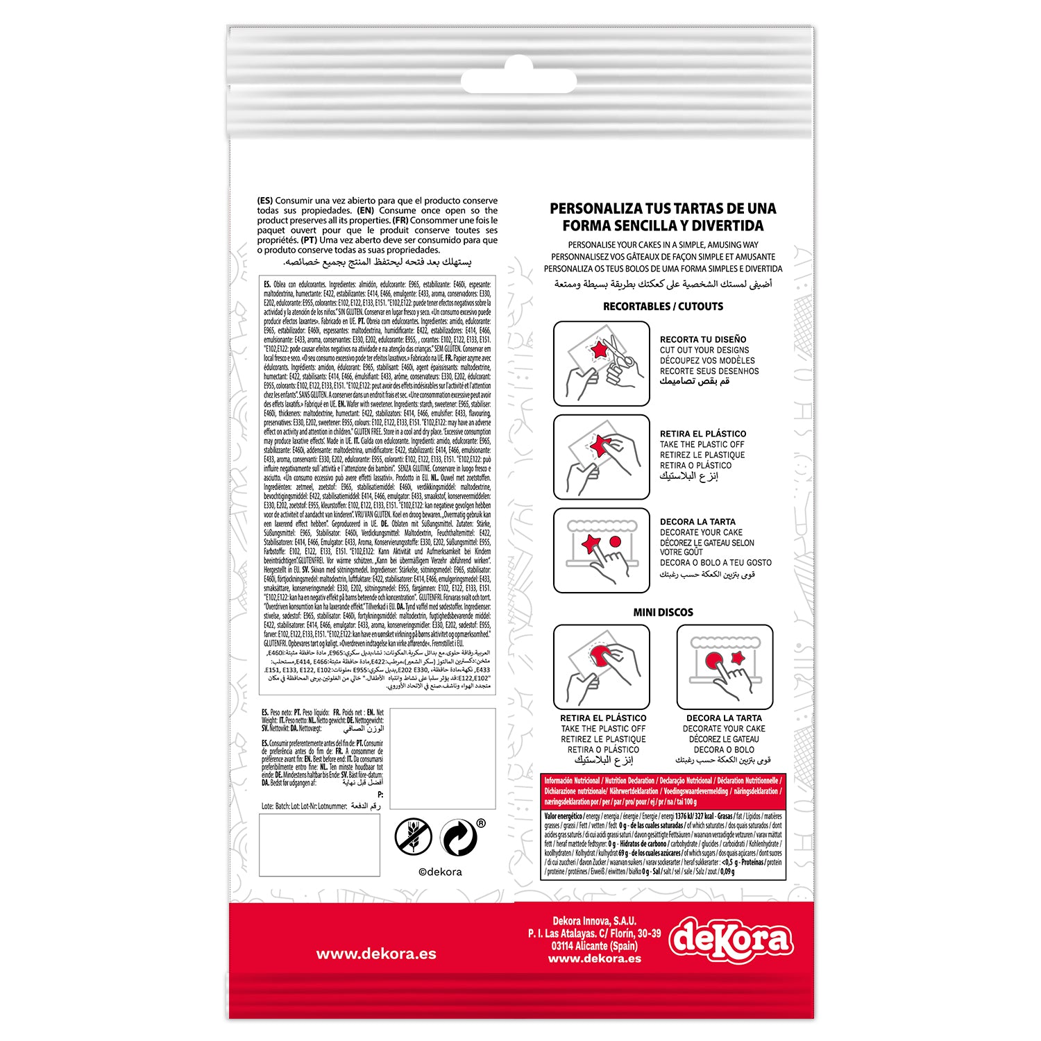 MINI DISCOS COMESTIBLES UNICORNIO TESIA Ø 3,4CM ZERO A5