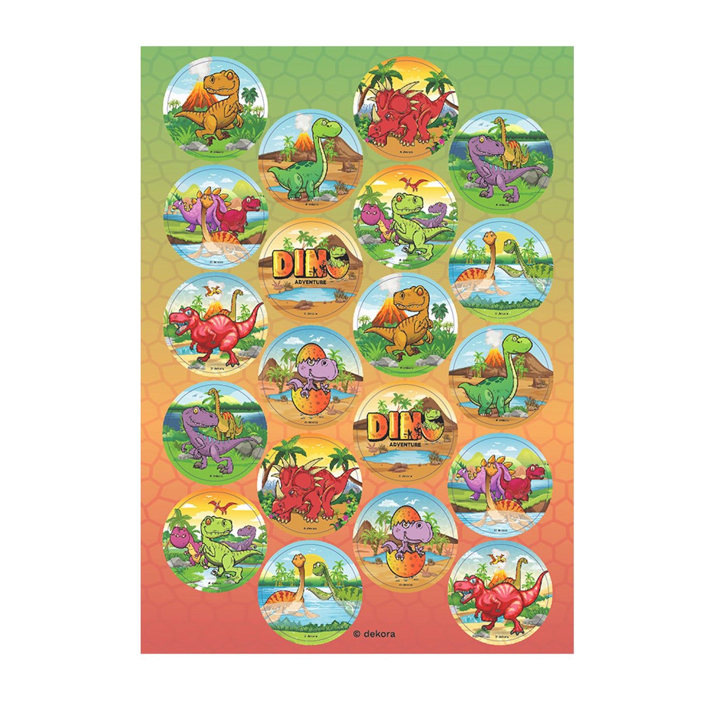 MINI EDIBLE DINOSAUR DISCS Ø 3.4CM ZERO A5