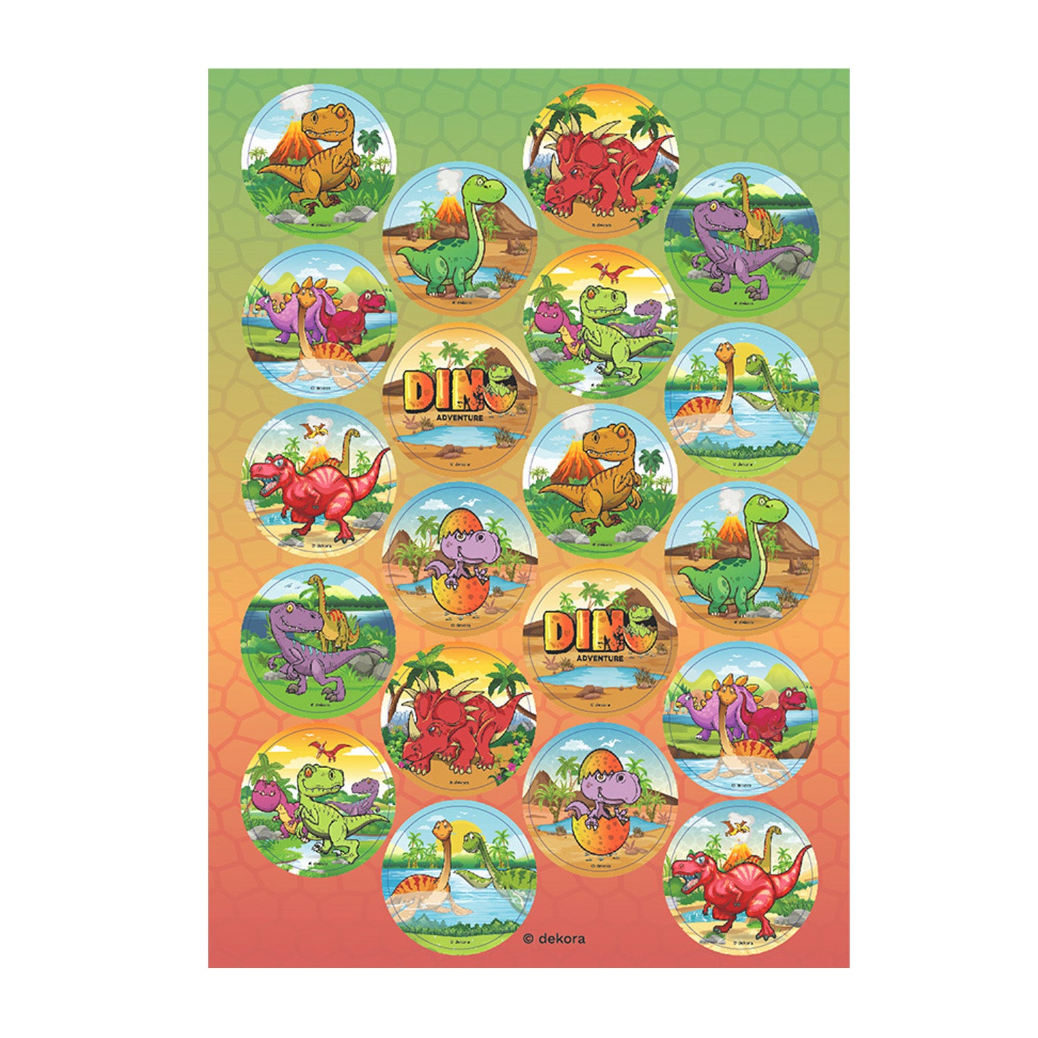 MINI EDIBLE DINOSAUR DISCS Ø 3.4CM ZERO A5