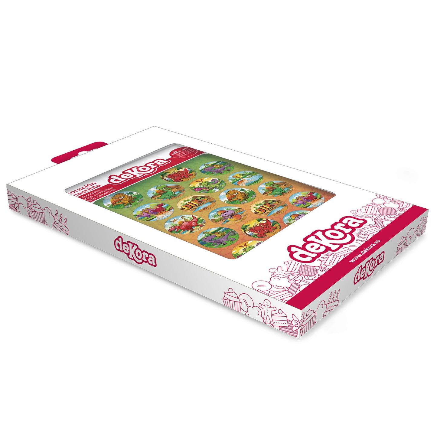 MINI EDIBLE DINOSAUR DISCS Ø 3.4CM ZERO A5