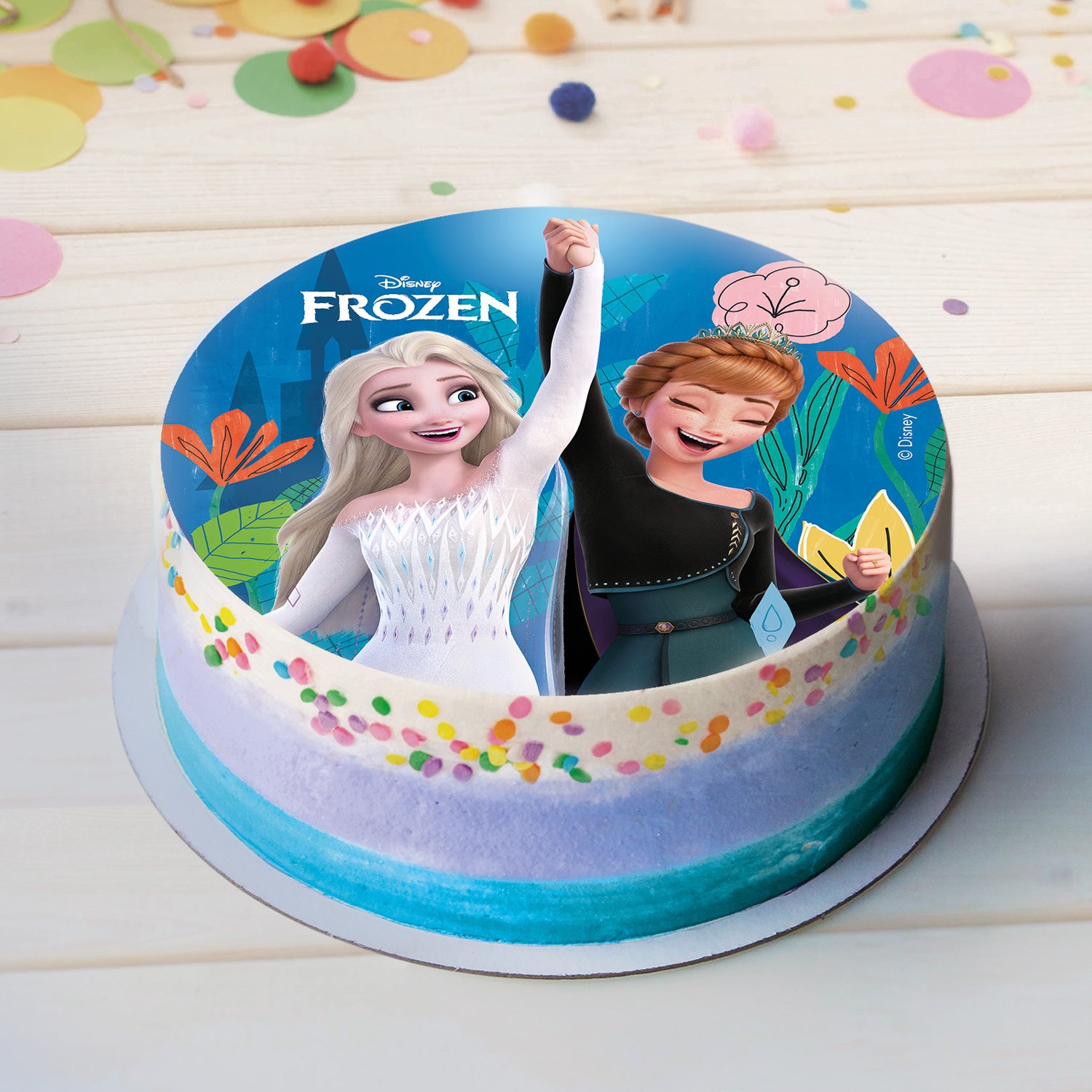 DISCO COMESTIBLE TARTA FROZEN ZERO Ø 15,5CM