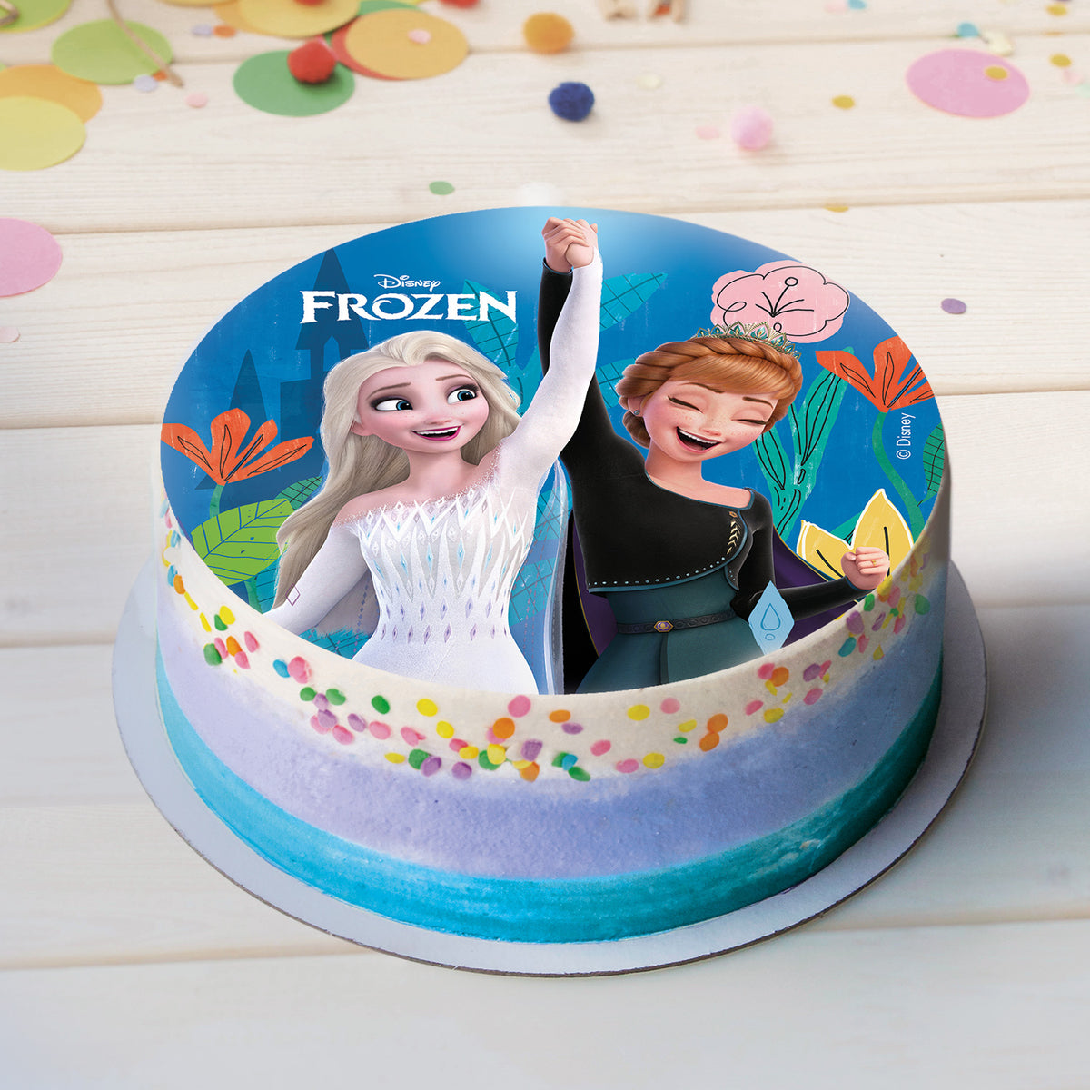 DISCO COMESTIBLE TARTA FROZEN ZERO Ø 15,5CM