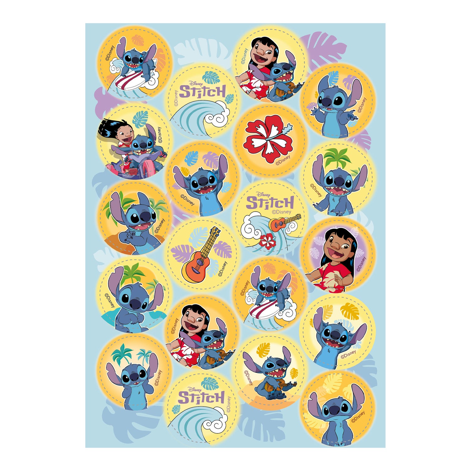 MINI DISCOS COMESTIBLES STITCH Ø 3,4CM ZERO A5