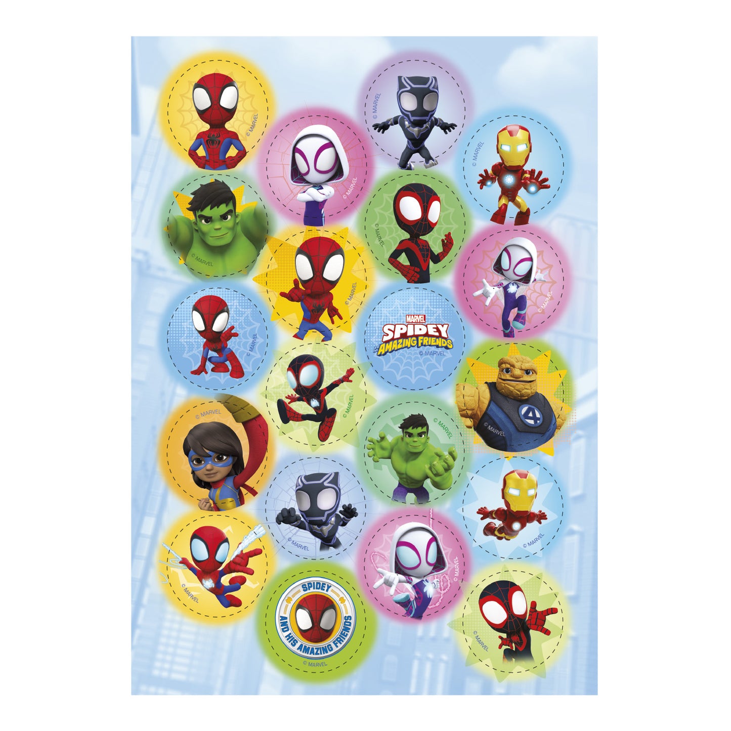 SPIDEY EDIBLE MINI DISCS Ø 3,4CM ZERO A5