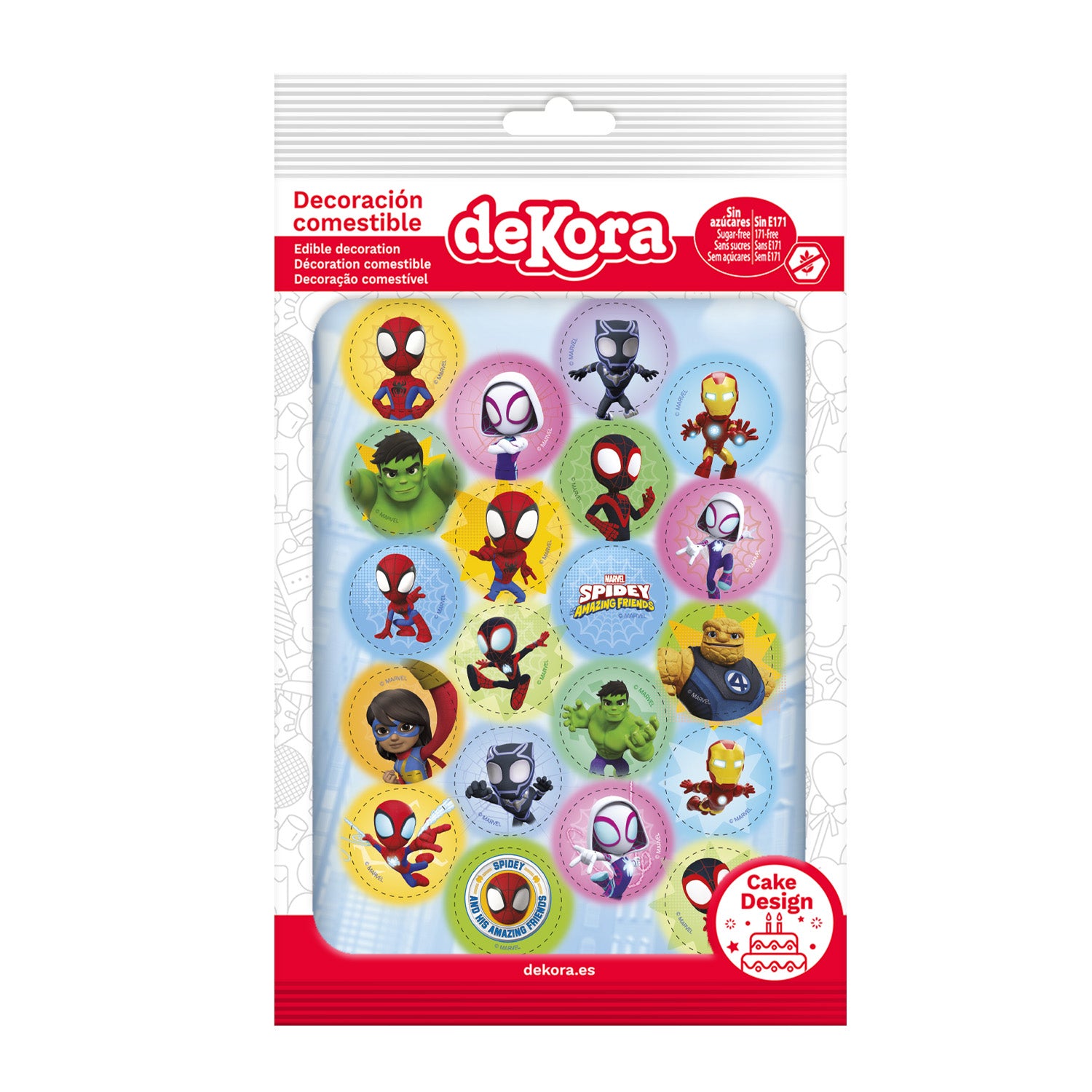 SPIDEY EDIBLE MINI DISCS Ø 3,4CM ZERO A5