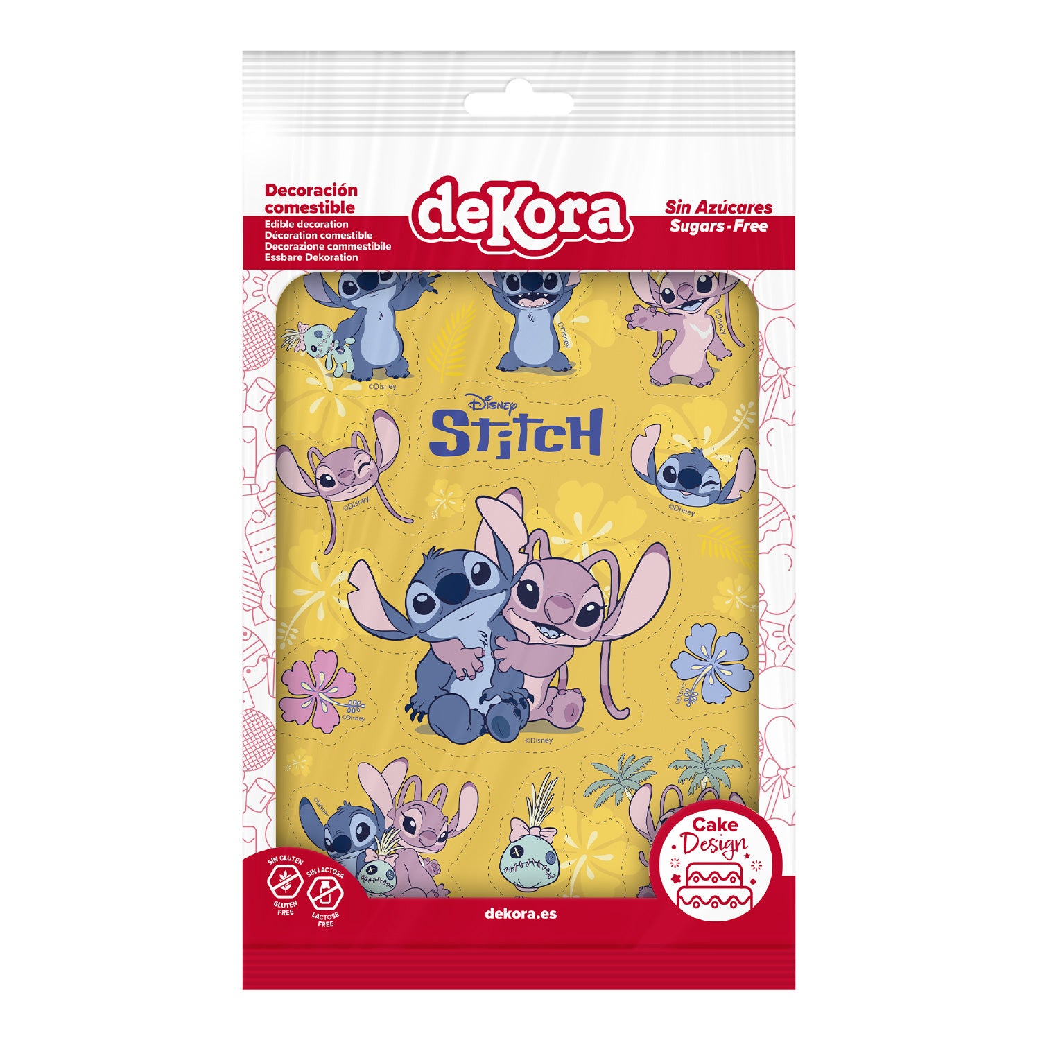 DECORACIÓN COMESTIBLE RECORTABLE STITCH Y ANGEL A5