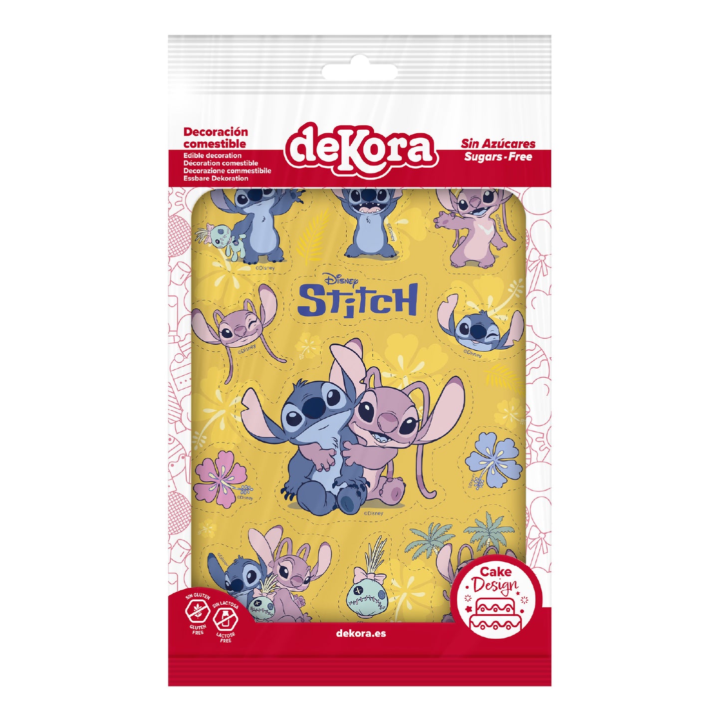 DECORACIÓN COMESTIBLE RECORTABLE STITCH Y ANGEL A5
