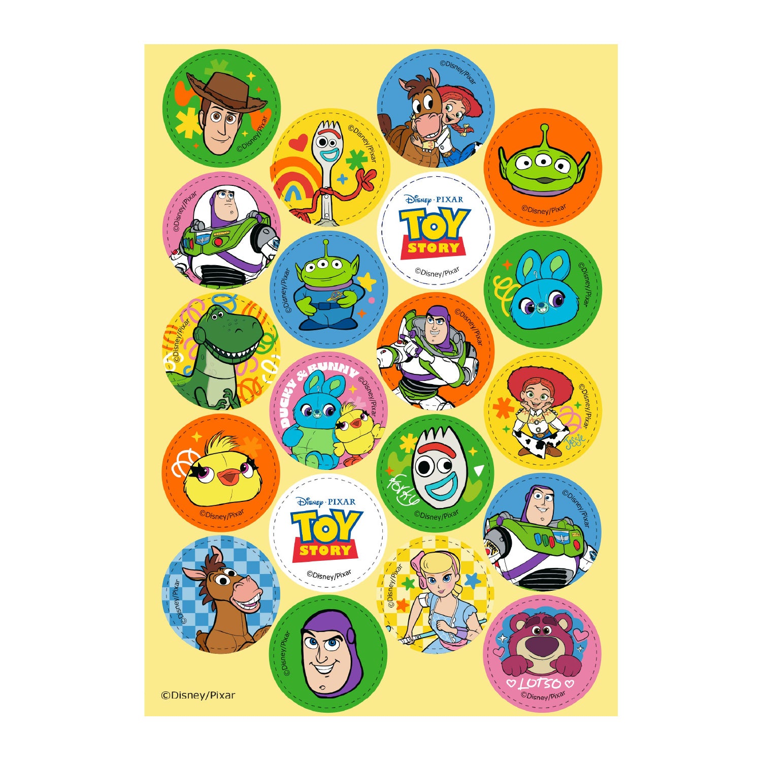 MINI DISCOS COMESTIBLES TOY STORY Ø 3,4CM