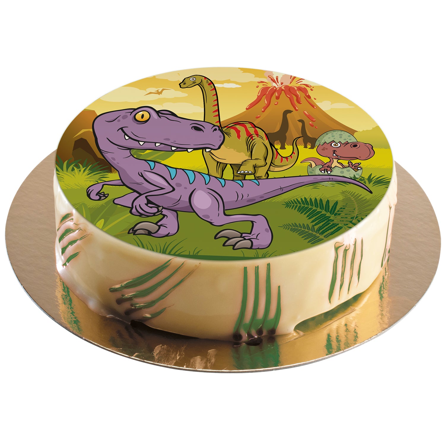 DISCO COMESTIBLE TARTA DINOSAURIO Ø 20CM ZERO