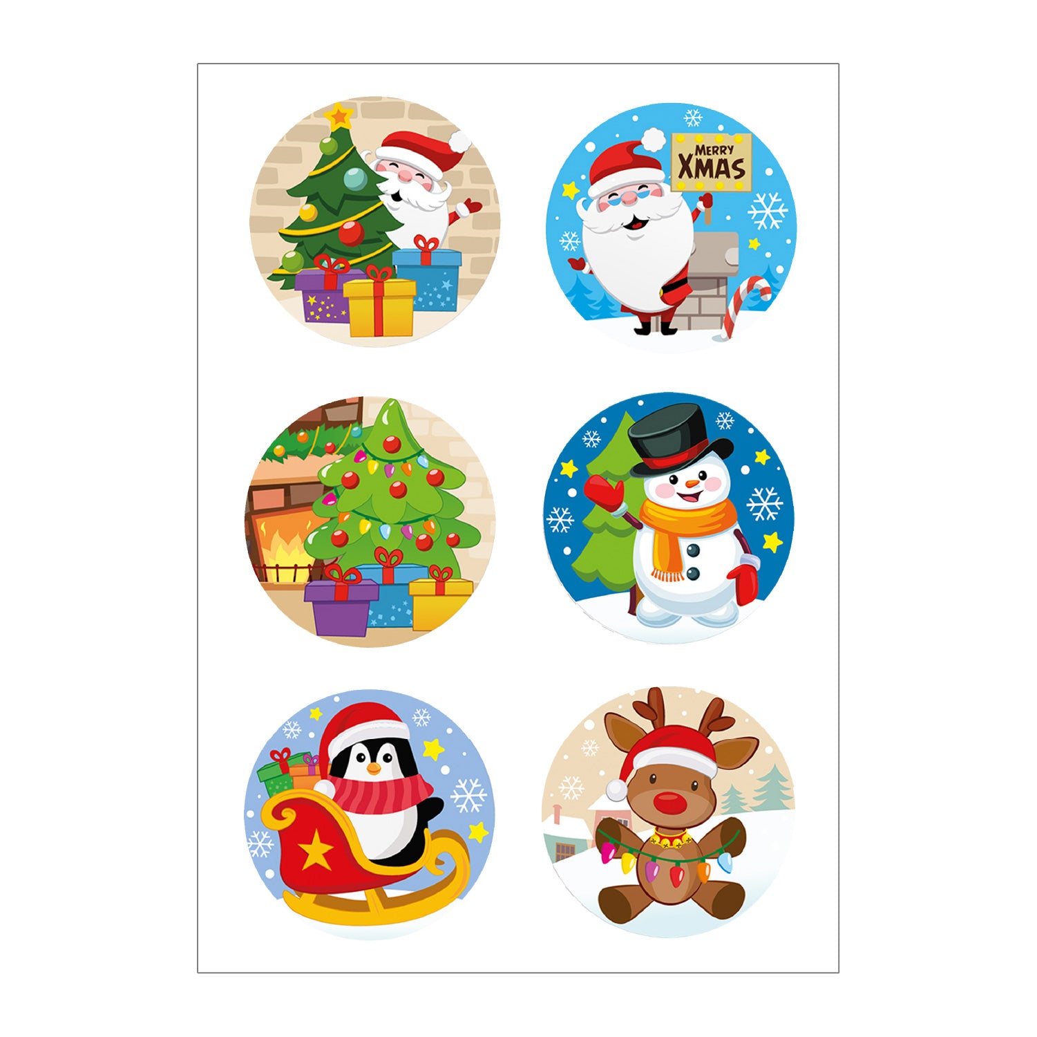 MIX DISQUES COMESTIBLES NOËL 6U Ø 5,8CM