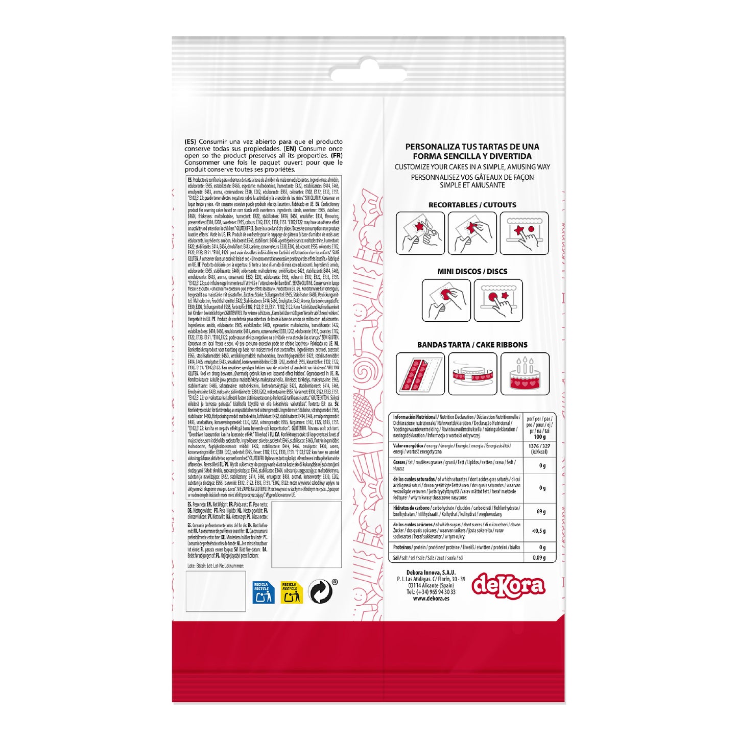 MIX DISQUES COMESTIBLES NOËL 6U Ø 5,8CM