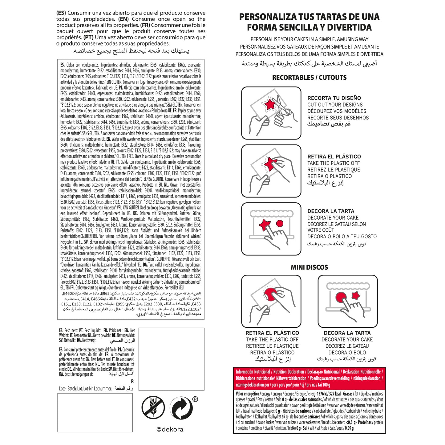 MIX EDIBLE DISCS PAW PATROL 6U Ø 5,8CM