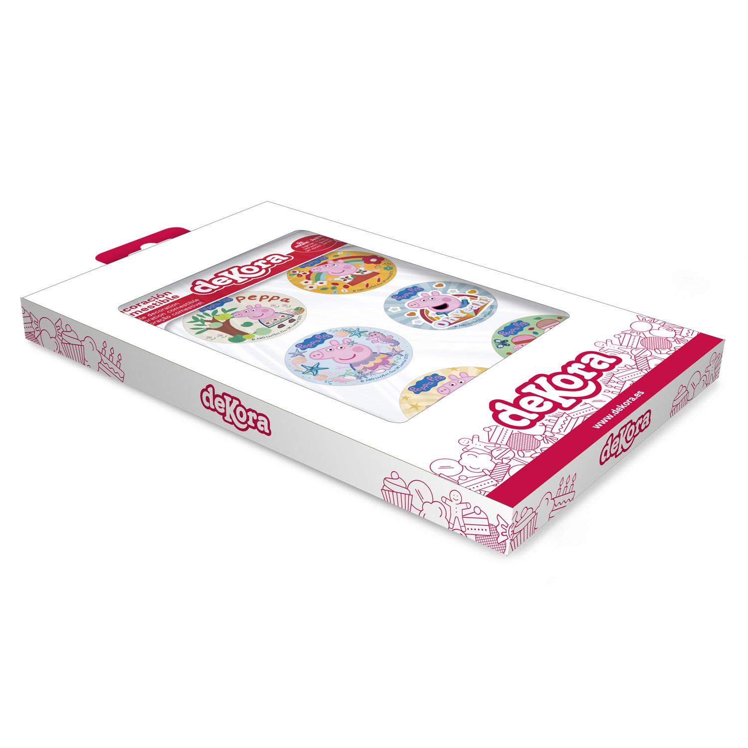 MIX DISCOS COMESTIBLES PEPPA PIG ZERO 6U Ø 5,8CM