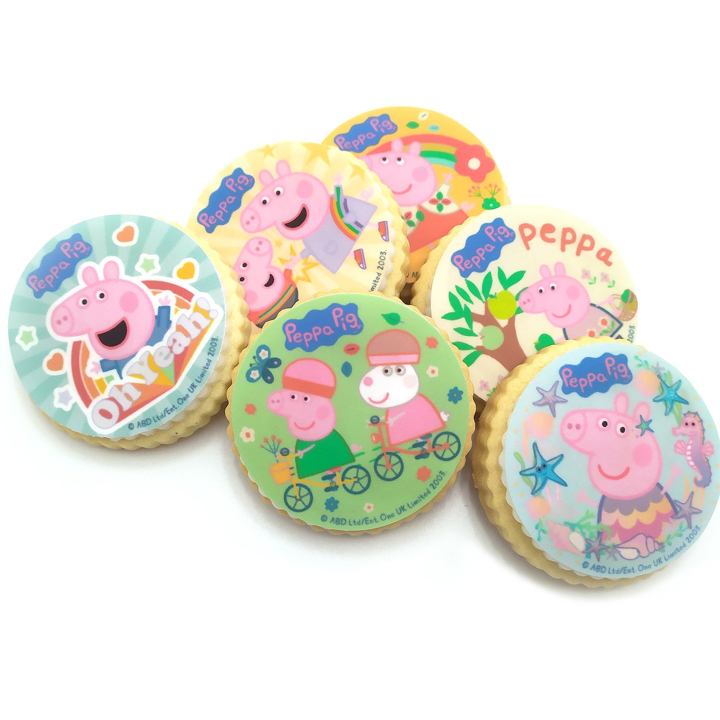 MIX DISCOS COMESTÍVEIS PEPPA PIG 6U Ø 5,8CM